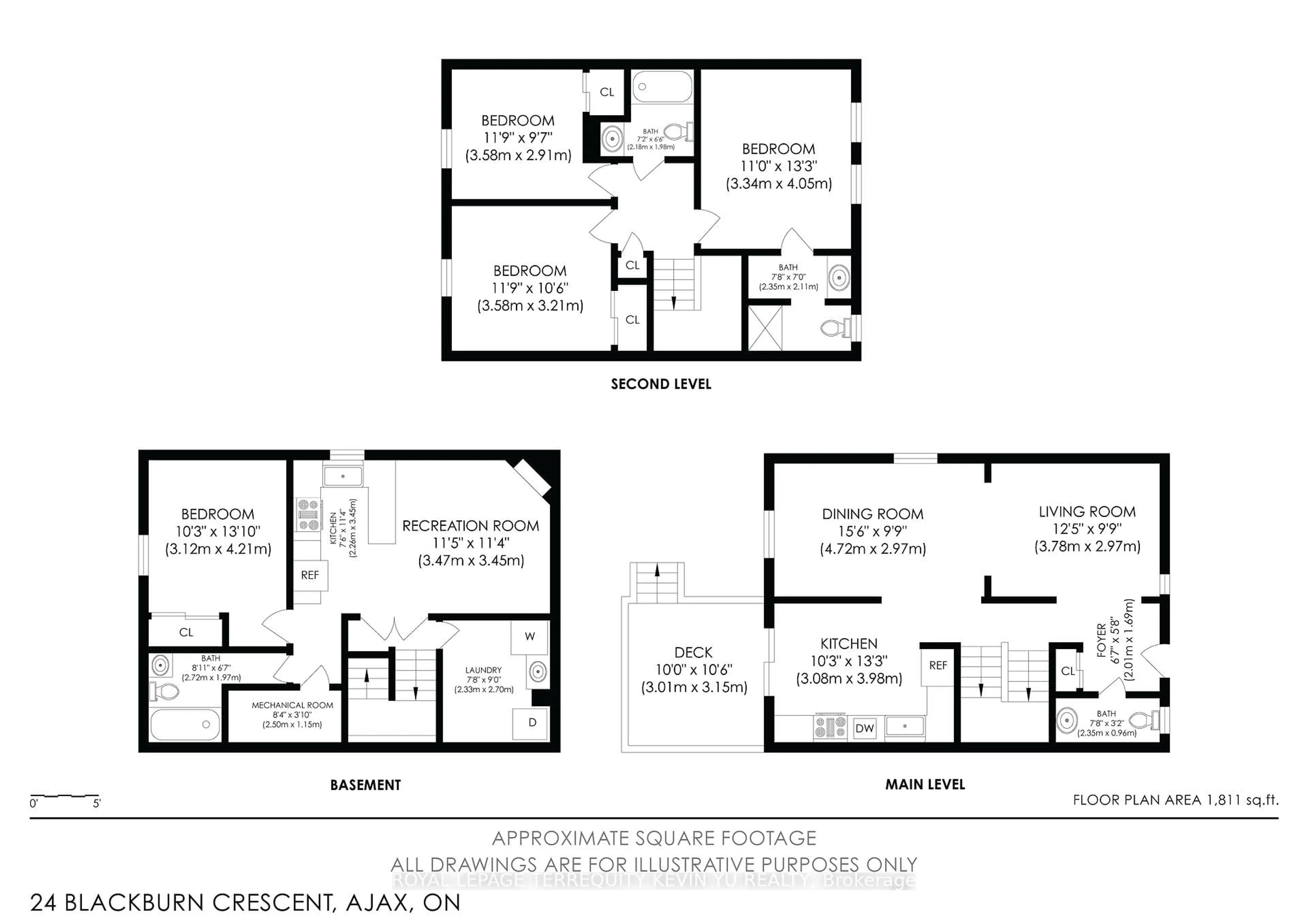 Floor plan for 24 Blackburn Cres, Ajax Ontario L1S 5Y8