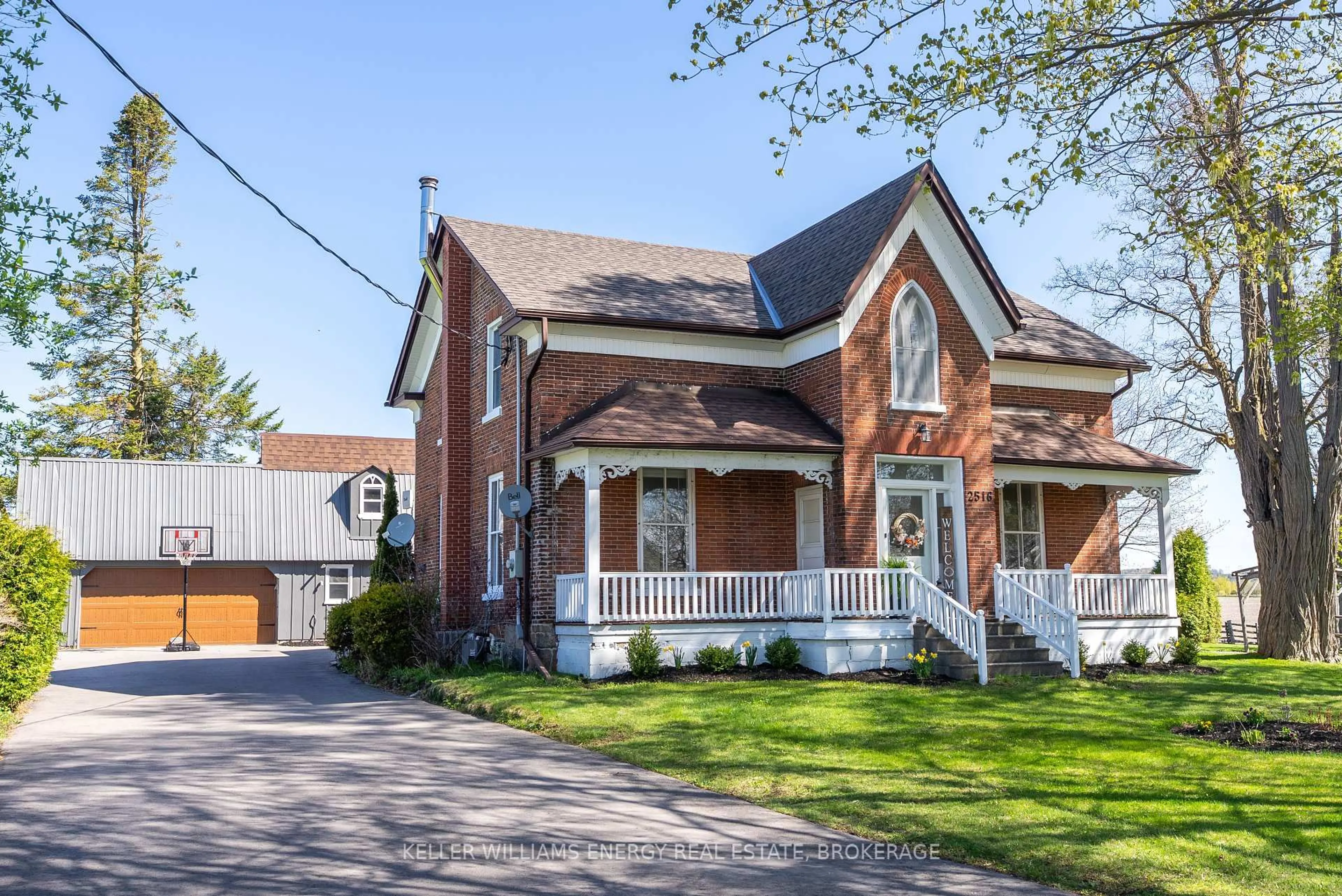 Home with brick exterior material, street for 2516 Concession 8 Rd, Clarington Ontario L1C 3K2