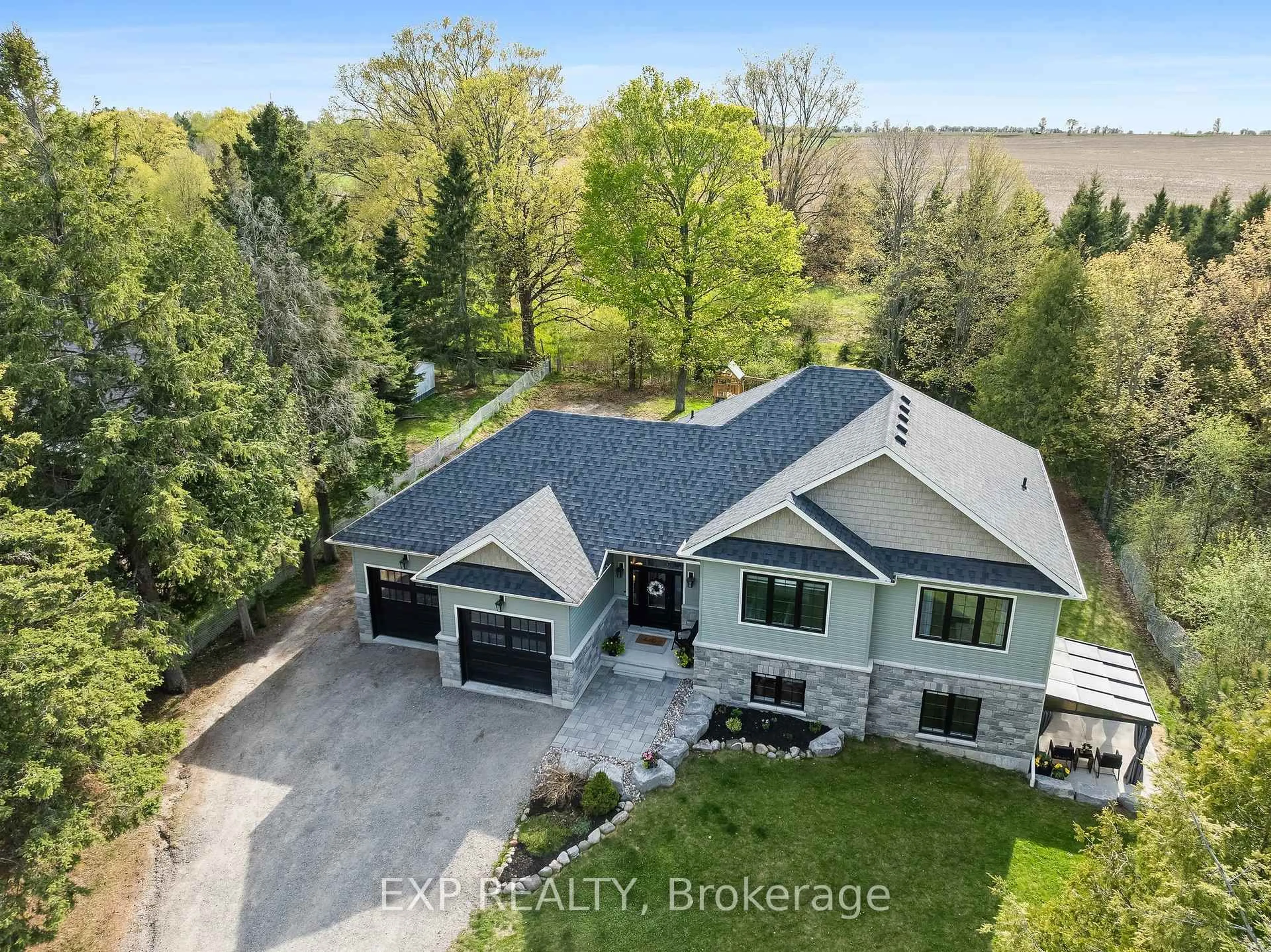 A pic from outside/outdoor area/front of a property/back of a property/a pic from drone, water/lake/river/ocean view for 120 Waldweg N/A, Scugog Ontario L0B 1B0