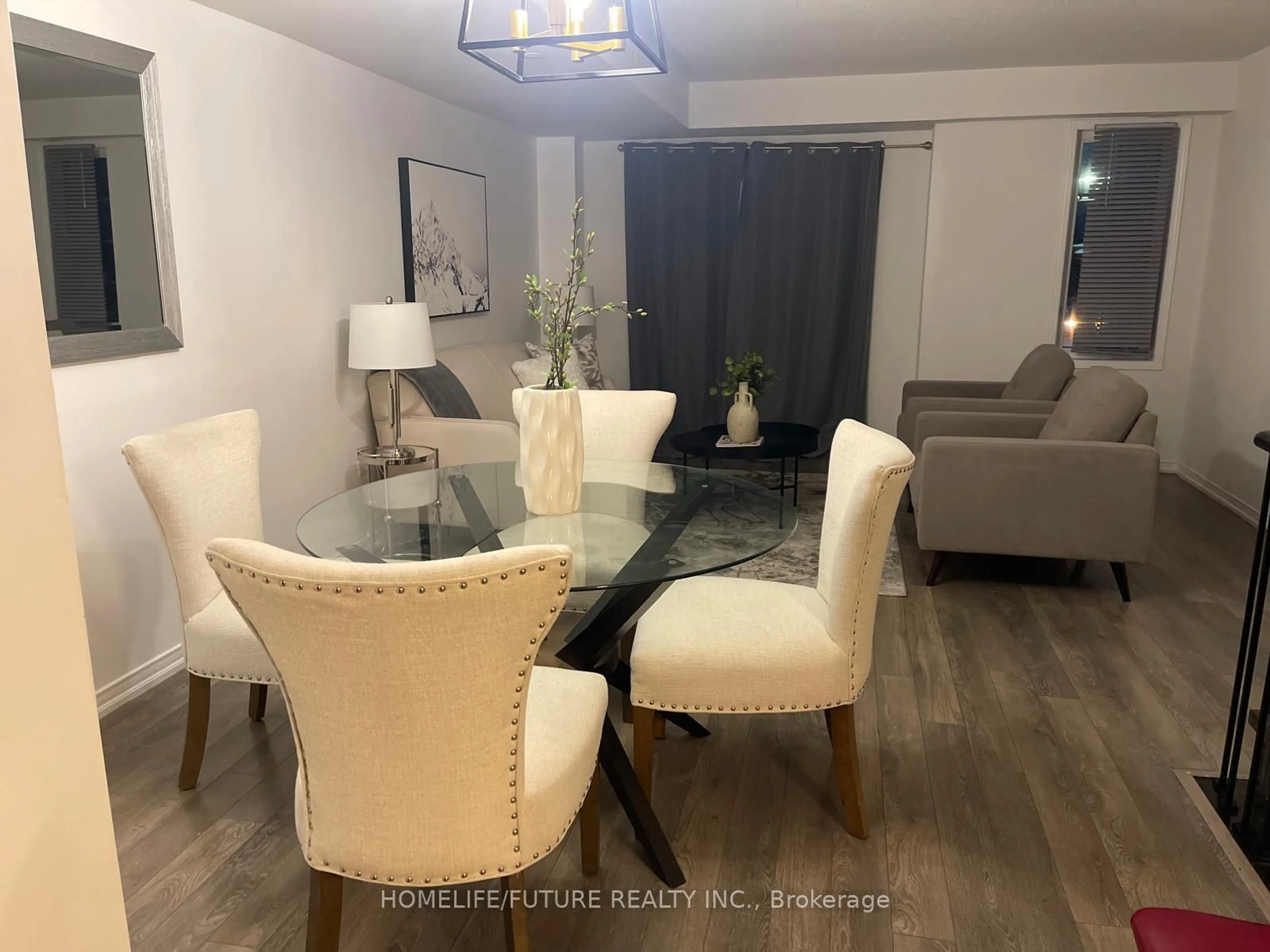 Dining room, wood/laminate floor for 15 Filly Path #446, Oshawa Ontario L1L 0K8