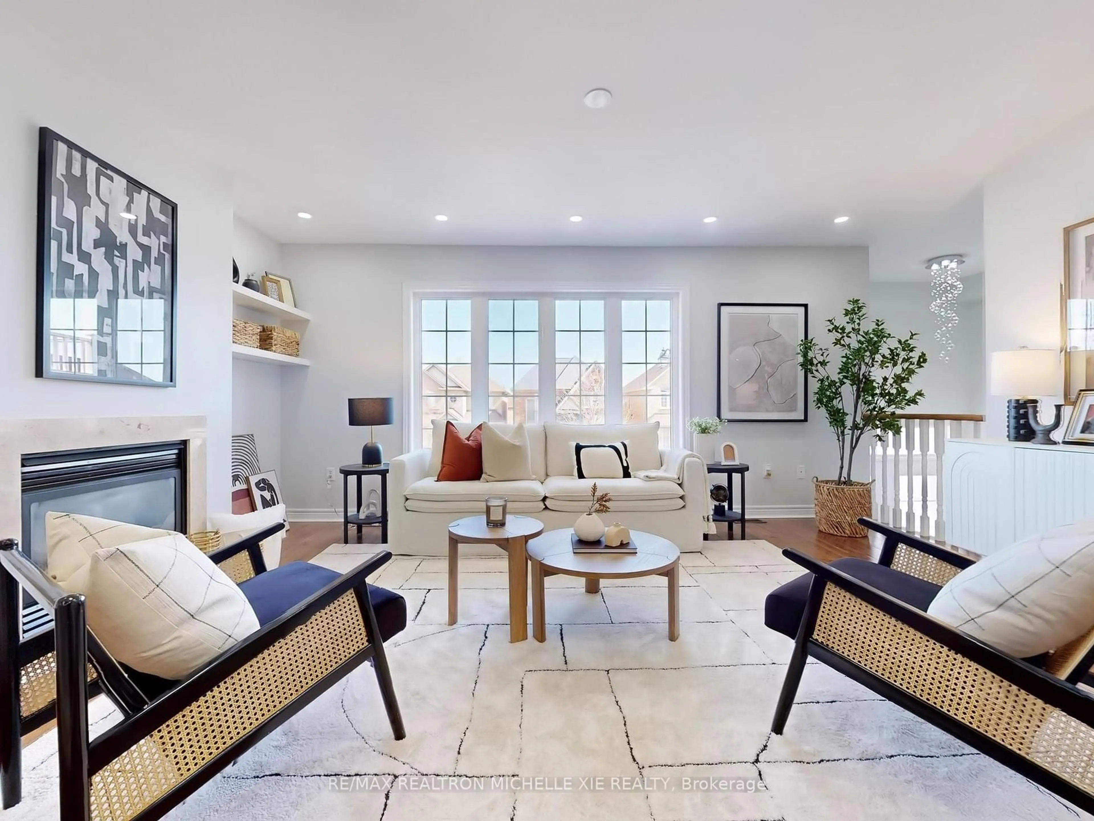 Living room with furniture, ceramic/tile floor for 174 Wharnsby Dr, Toronto Ontario M1X 1Z4