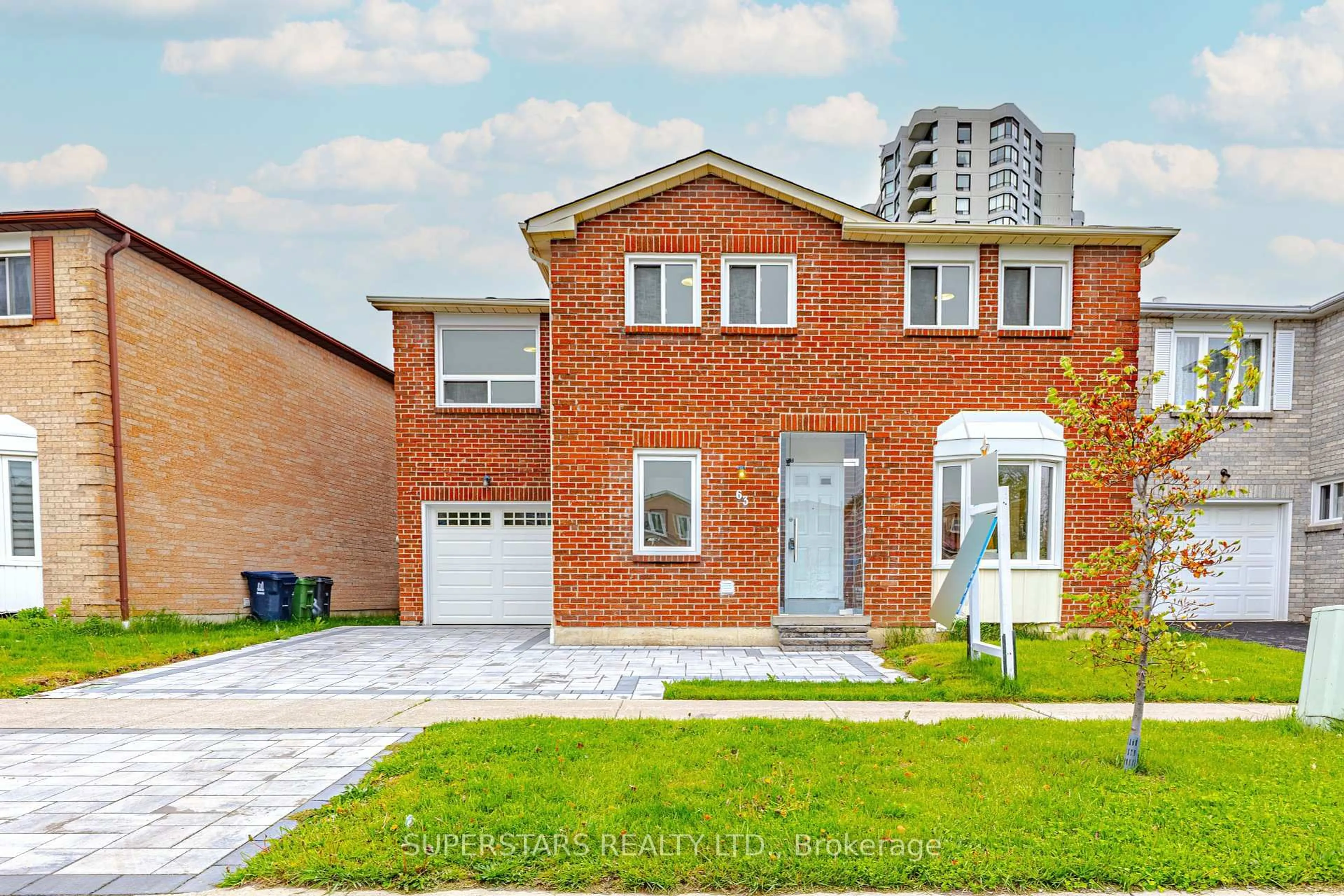 Home with brick exterior material, street for 63 Danilack Crt, Toronto Ontario M1V 4L5