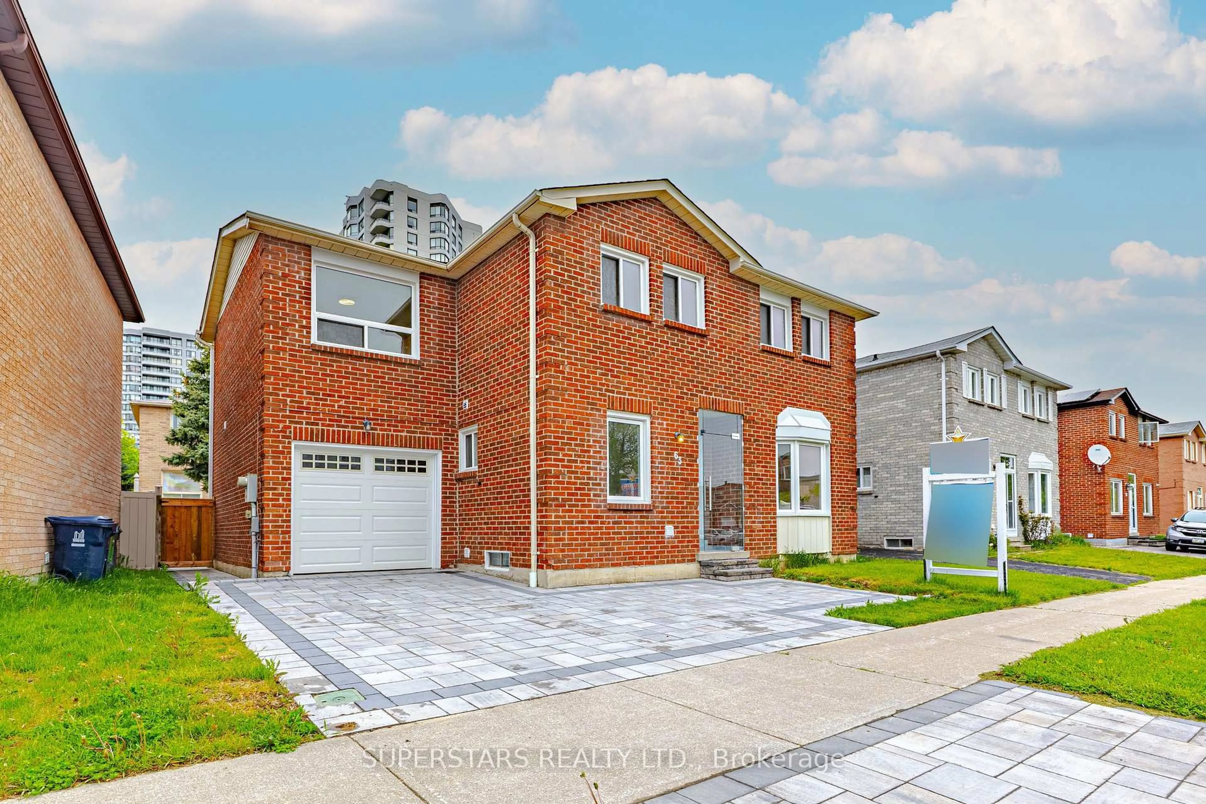 Home with brick exterior material, street for 63 Danilack Crt, Toronto Ontario M1V 4L5