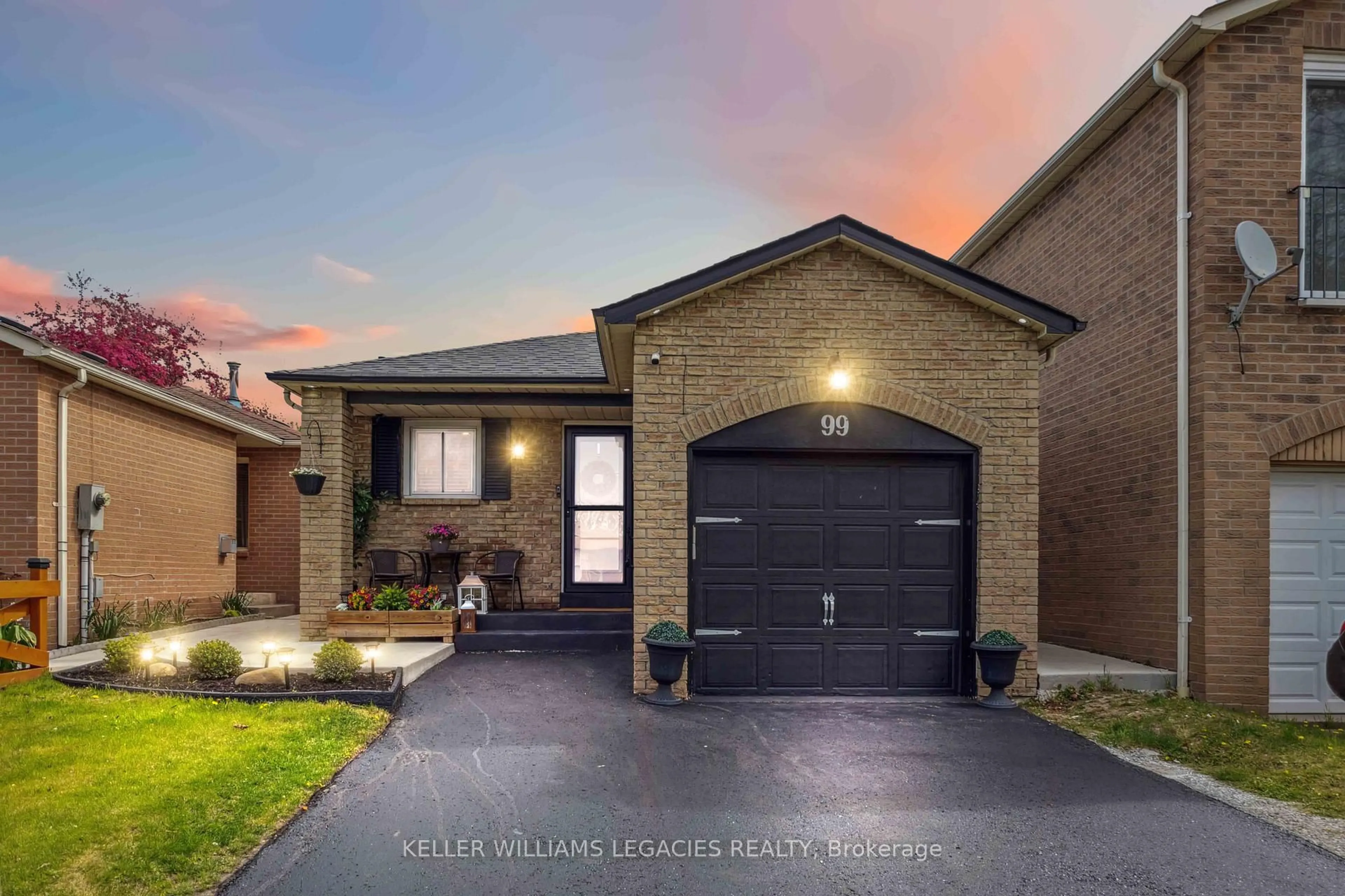 Home with brick exterior material, street for 99 Delaney Dr, Ajax Ontario L1T 2M1