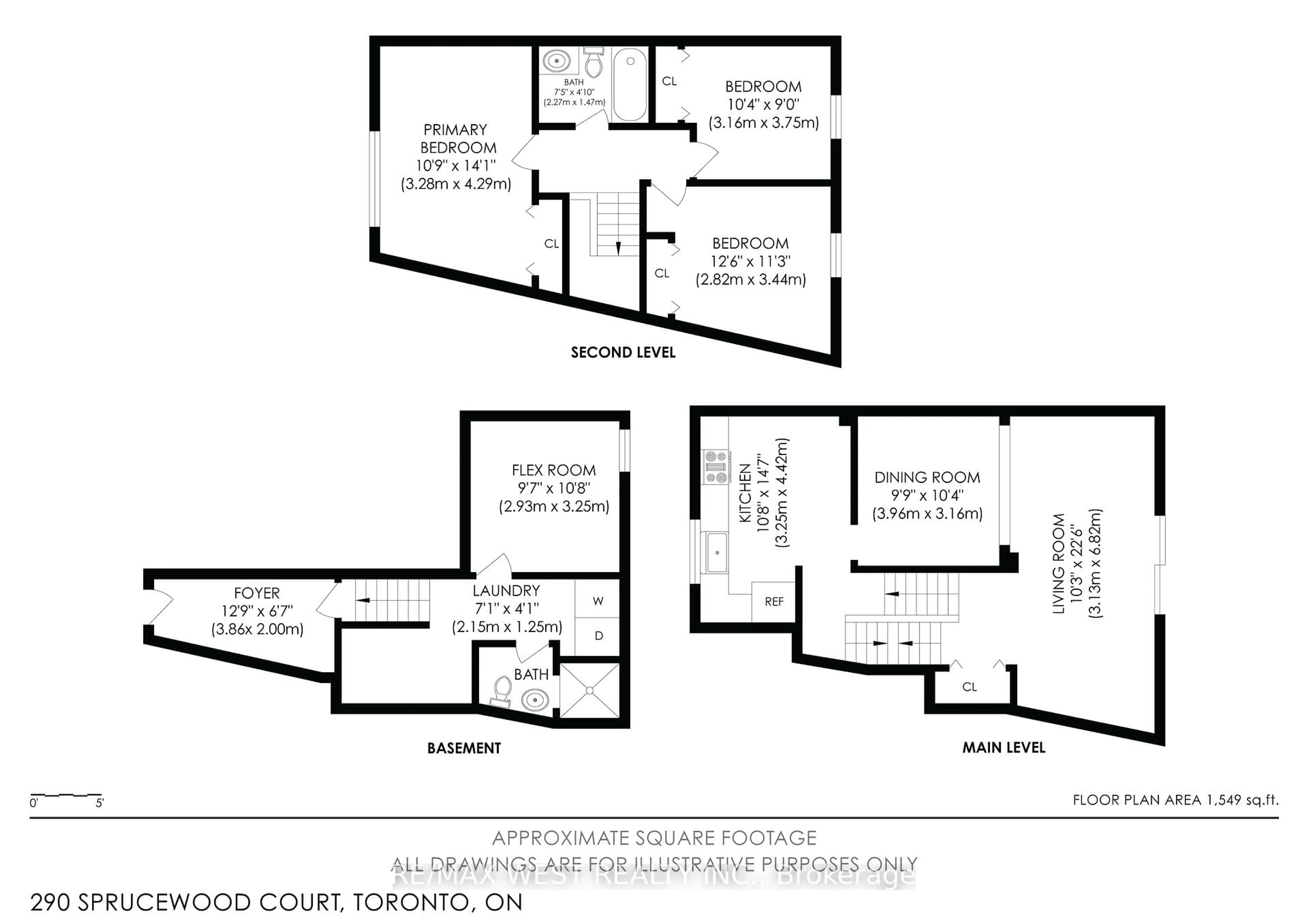 Floor plan for 290 Sprucewood Crt #45, Toronto Ontario M1W 1P6