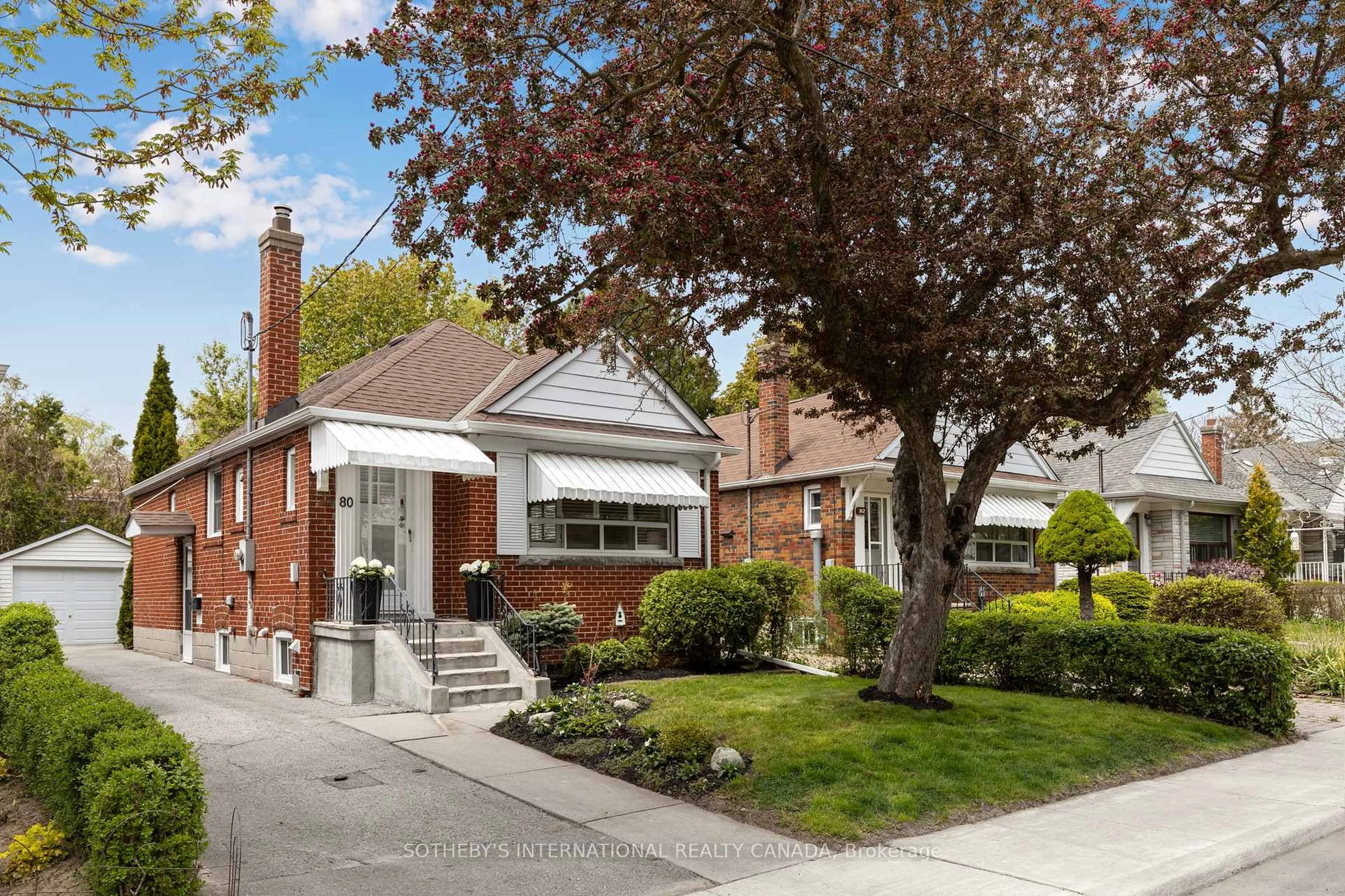 Home with brick exterior material, street for 80 Cedarcrest Blvd, Toronto Ontario M4B 2P3
