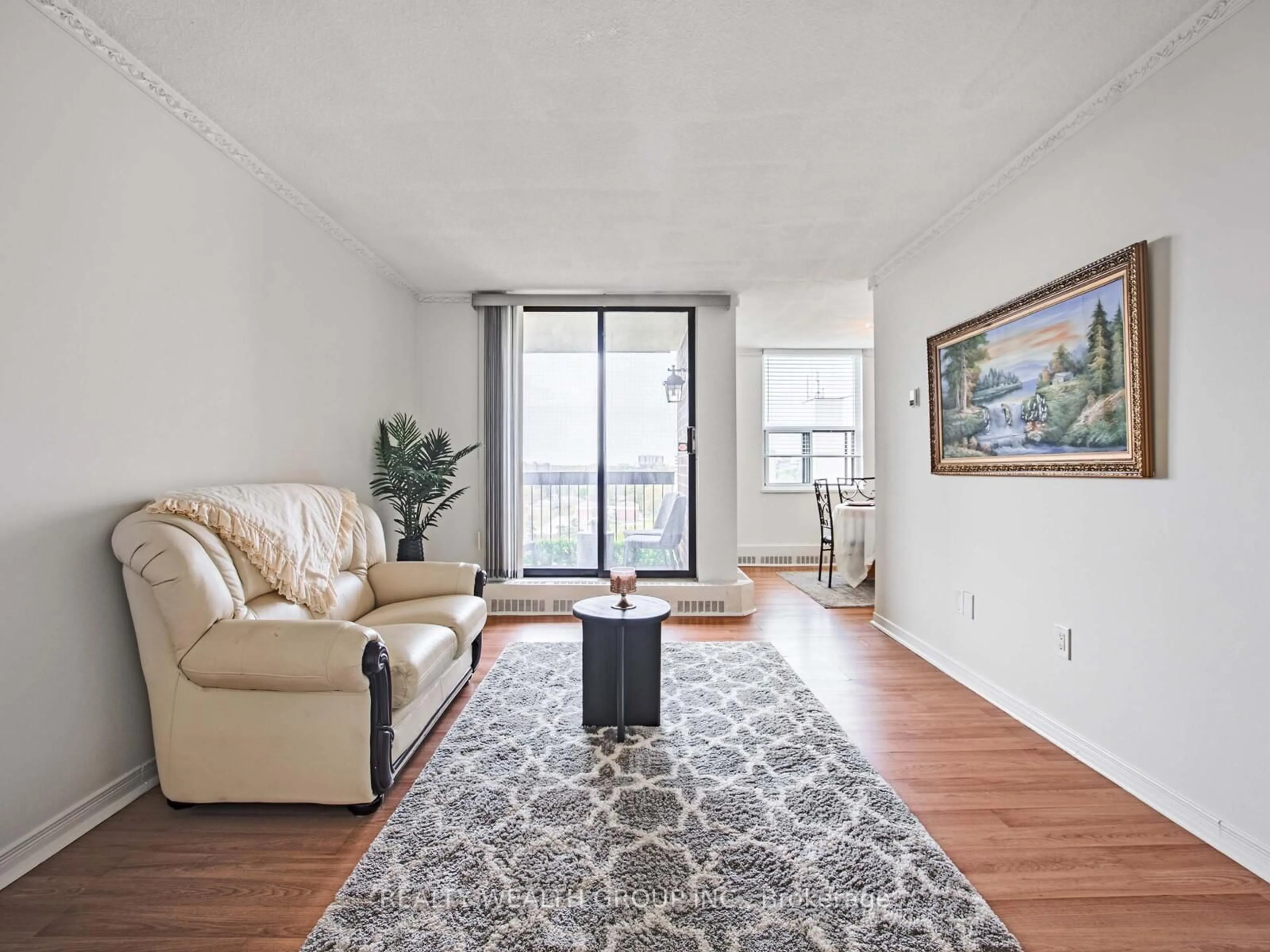 Living room with furniture, unknown for 90 Ling Rd #1105, Toronto Ontario M1E 4Y3
