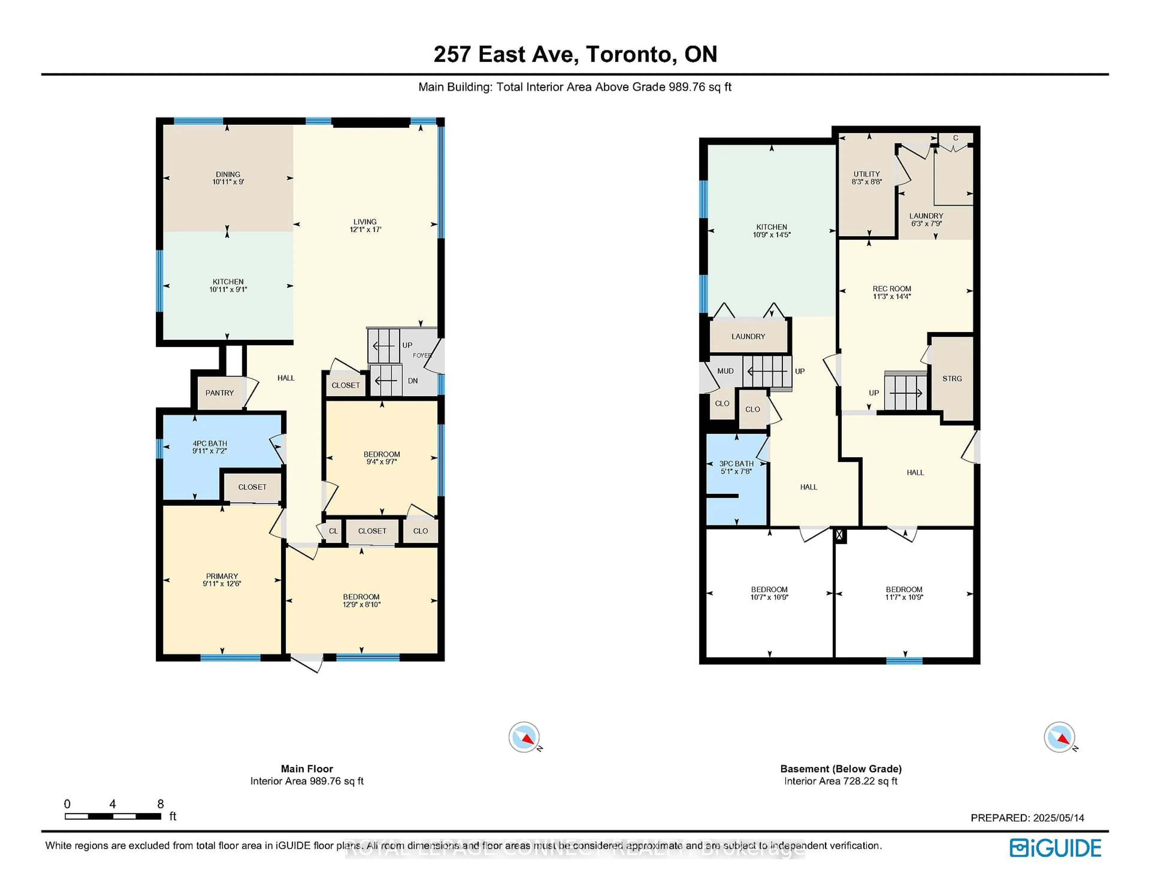 Floor plan for 257 East Ave, Toronto Ontario M1C 2W2