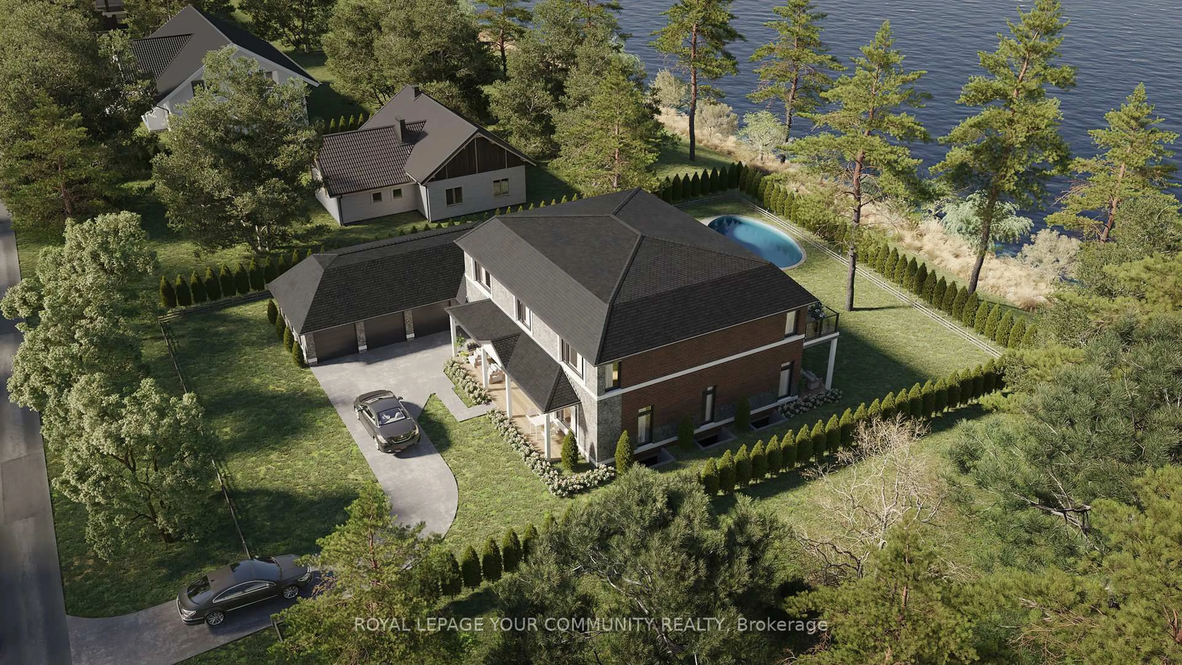 A pic from outside/outdoor area/front of a property/back of a property/a pic from drone, water/lake/river/ocean view for 312 Taylor Rd, Toronto Ontario M1C 2R6