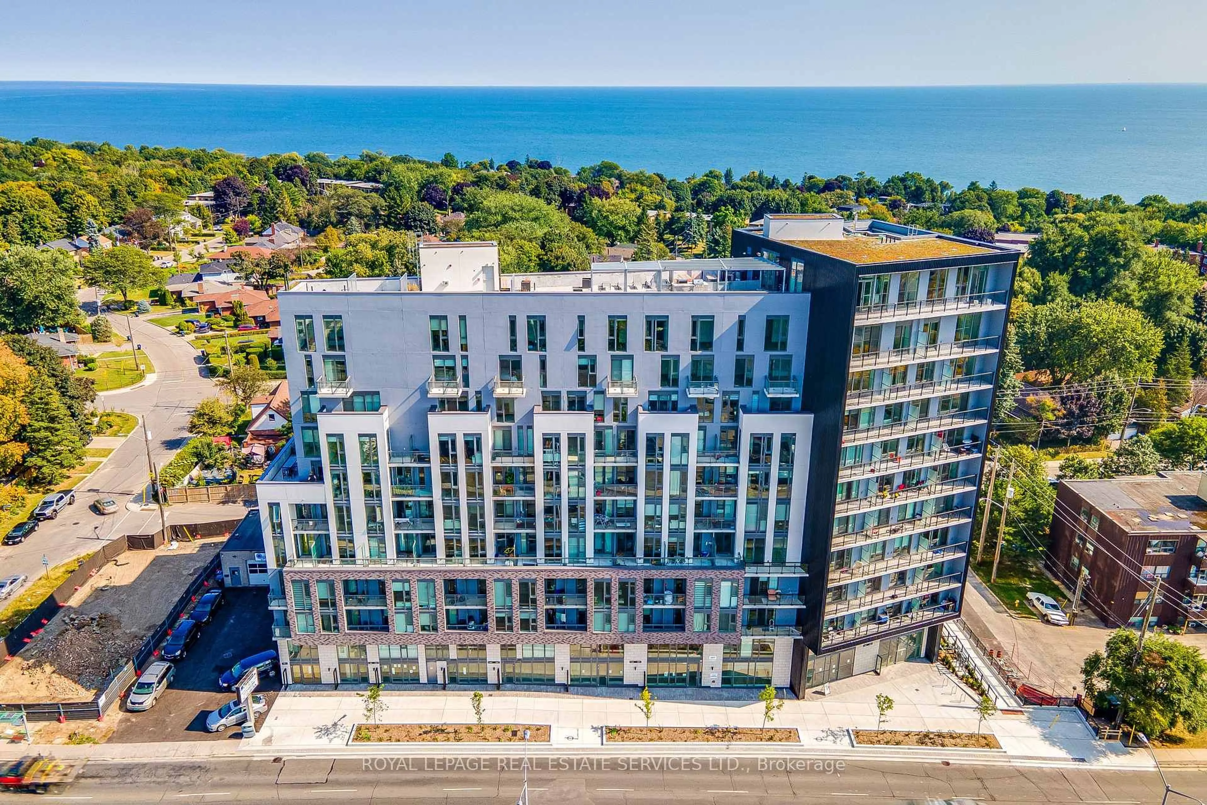 A pic from outside/outdoor area/front of a property/back of a property/a pic from drone, city buildings view from balcony for 90 Glen Everest Rd #203, Toronto Ontario M1N 0C3