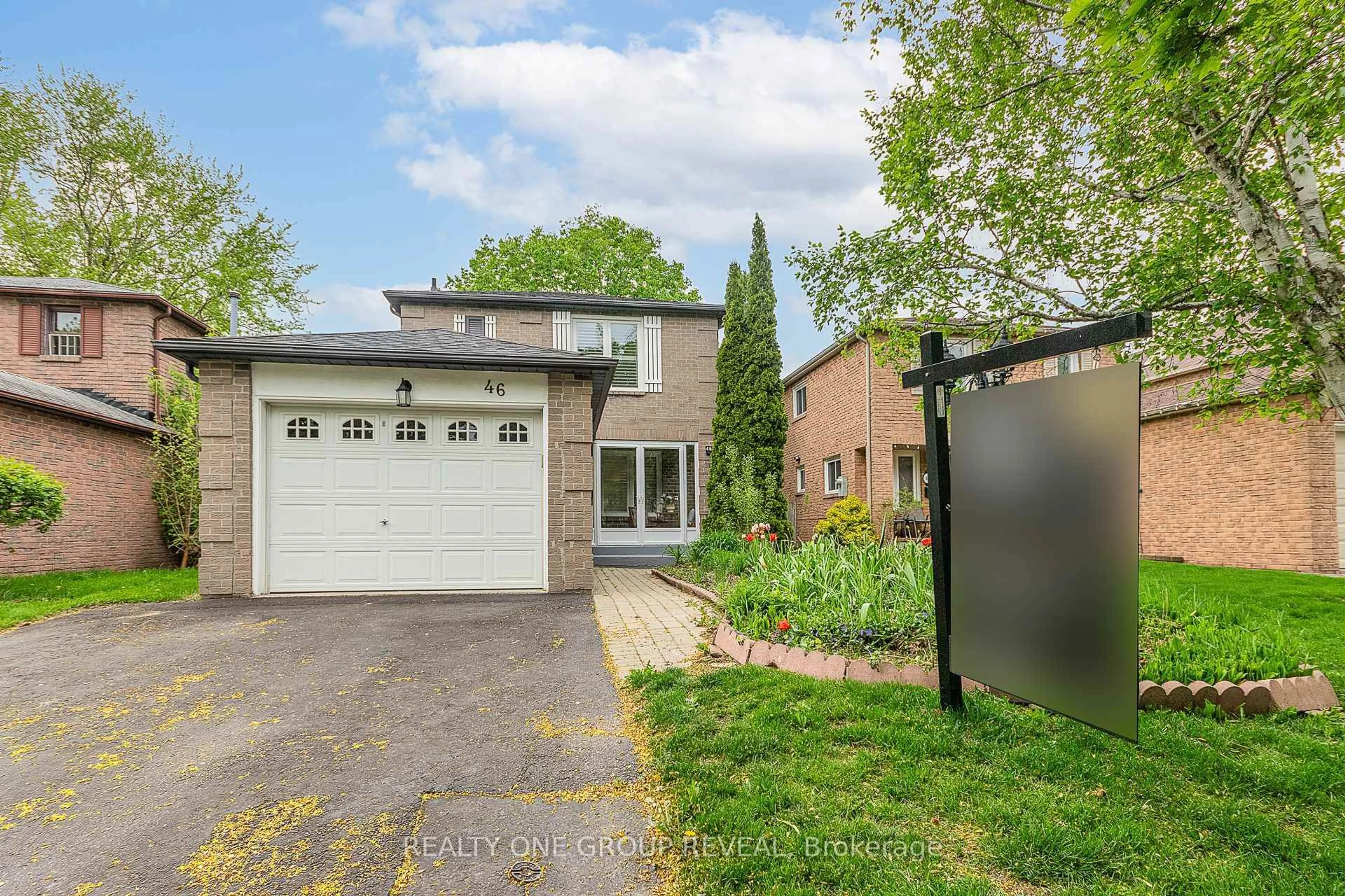 Home with brick exterior material, street for 46 Chatfield Dr, Ajax Ontario L1T 2G6