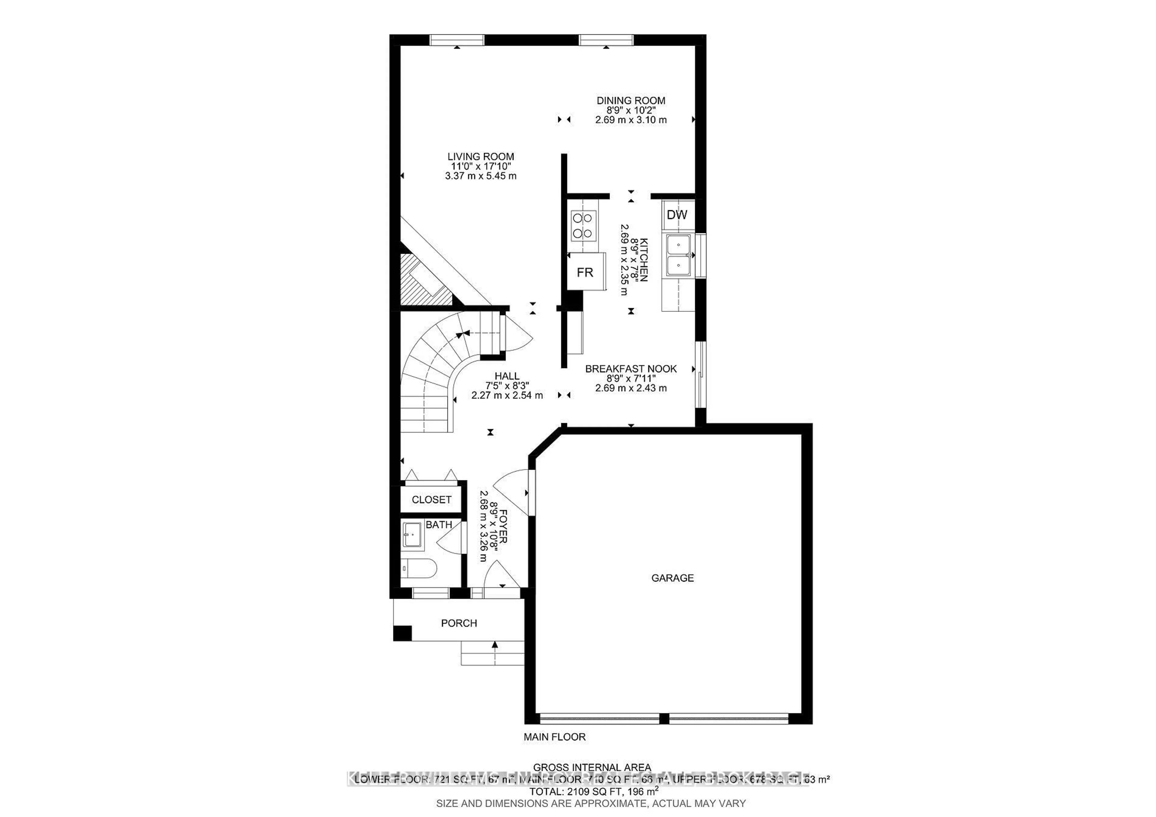 Floor plan for 50 Kershaw St, Clarington Ontario L1C 4T7