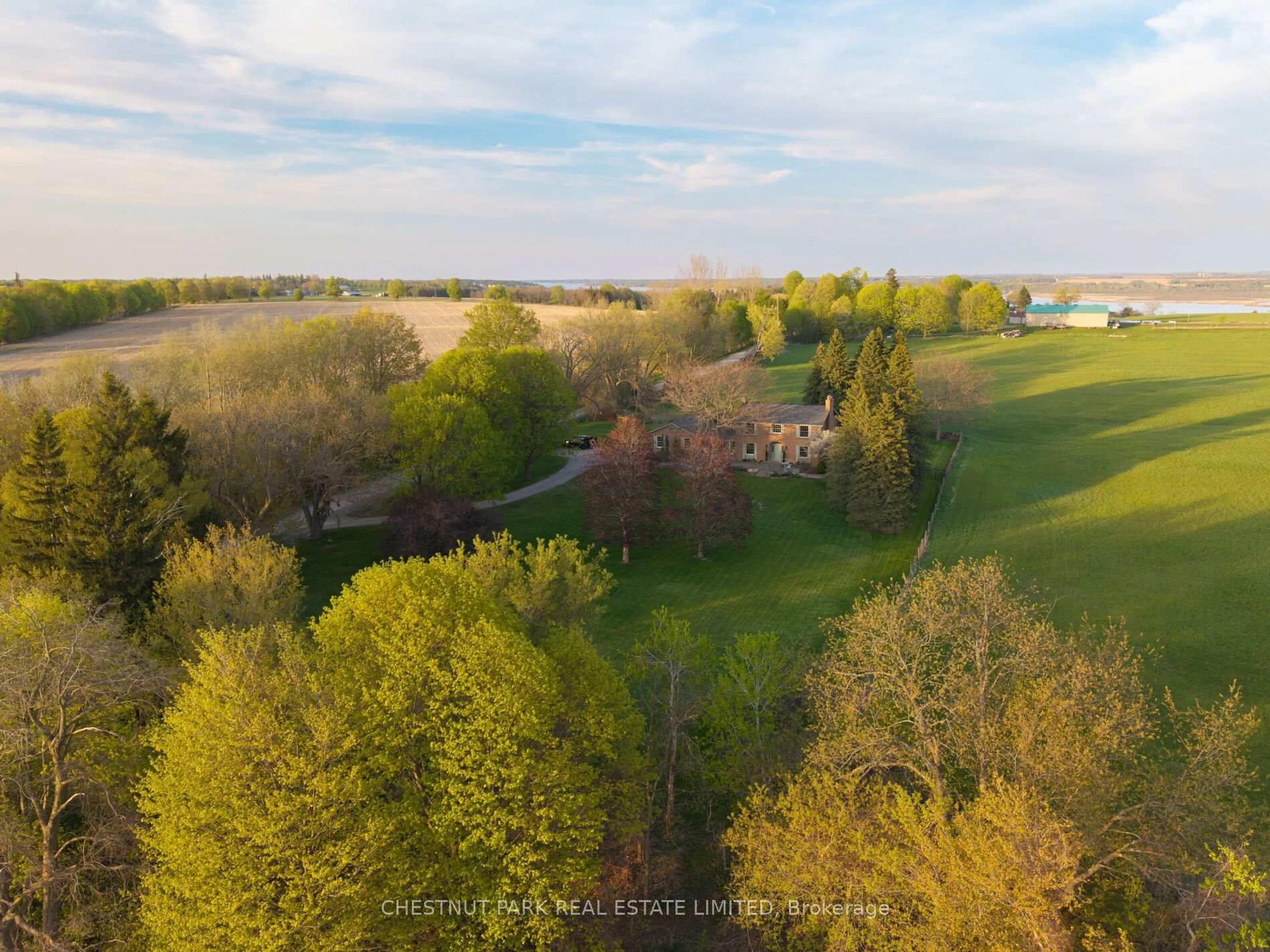 A pic from outside/outdoor area/front of a property/back of a property/a pic from drone, forest/trees view for 2410 Ashbridge Rd, Scugog Ontario L9L 1B4