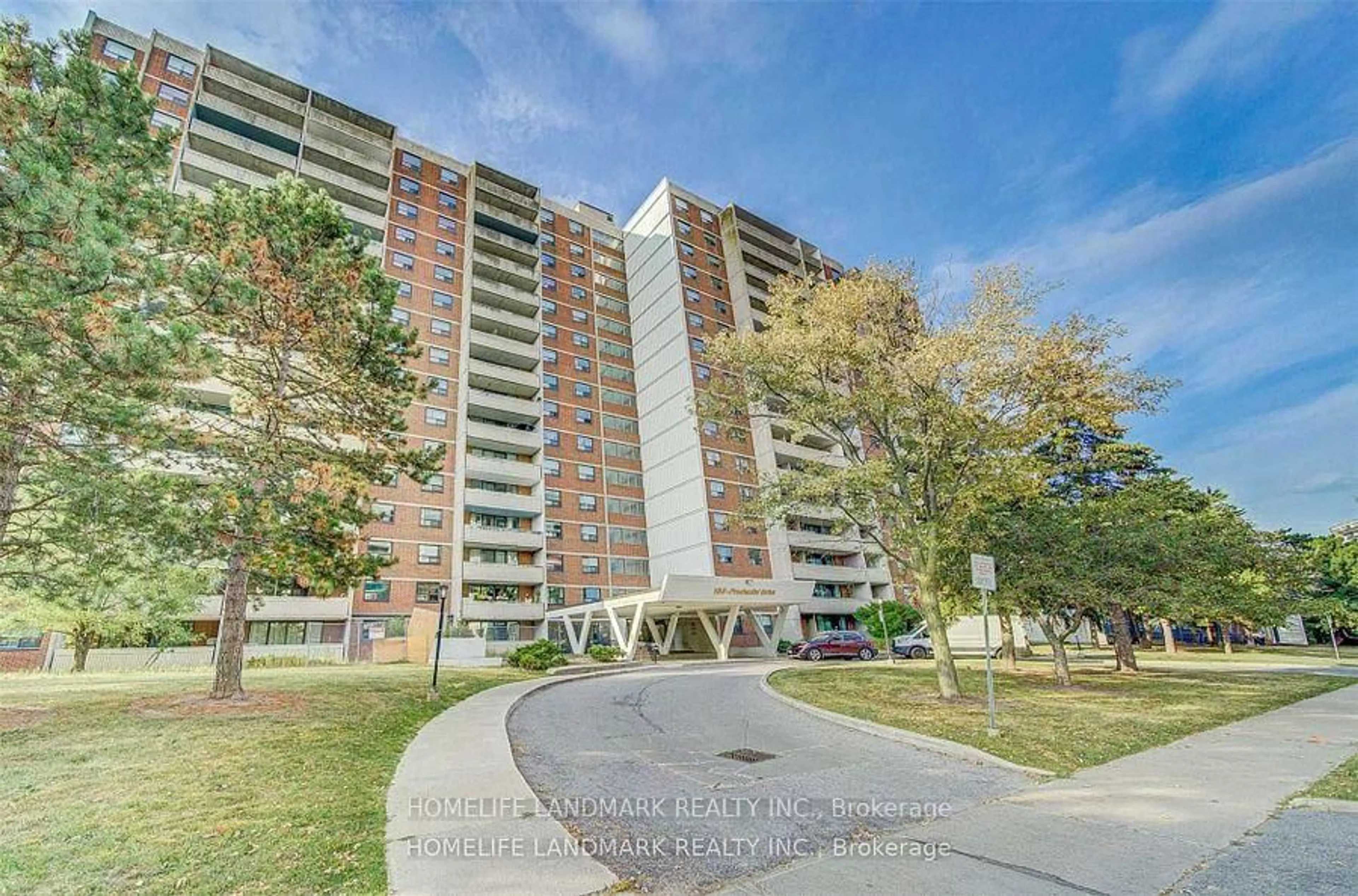 A pic from outside/outdoor area/front of a property/back of a property/a pic from drone, unknown for 100 Prudential Dr ## 1205, Toronto Ontario M1P 4V4