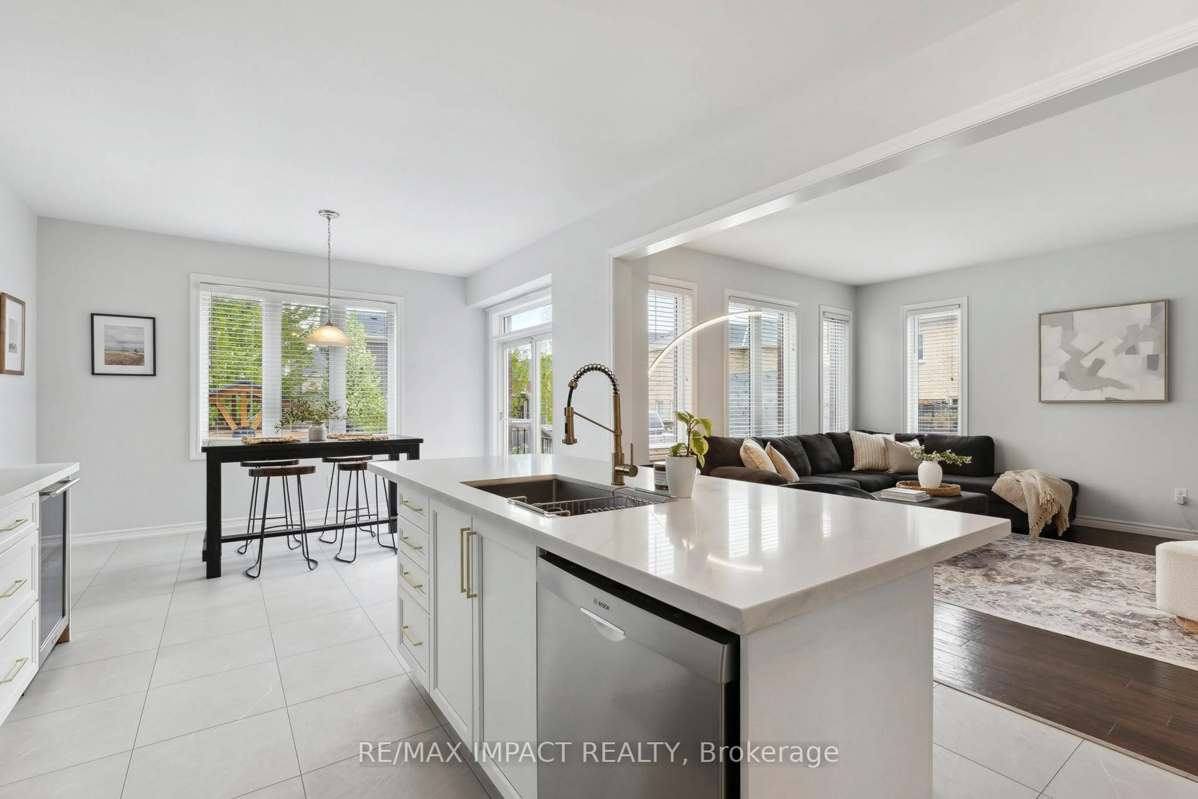 Open concept kitchen, ceramic/tile floor for 1 Carl Raby St, Clarington Ontario L1C 0P5