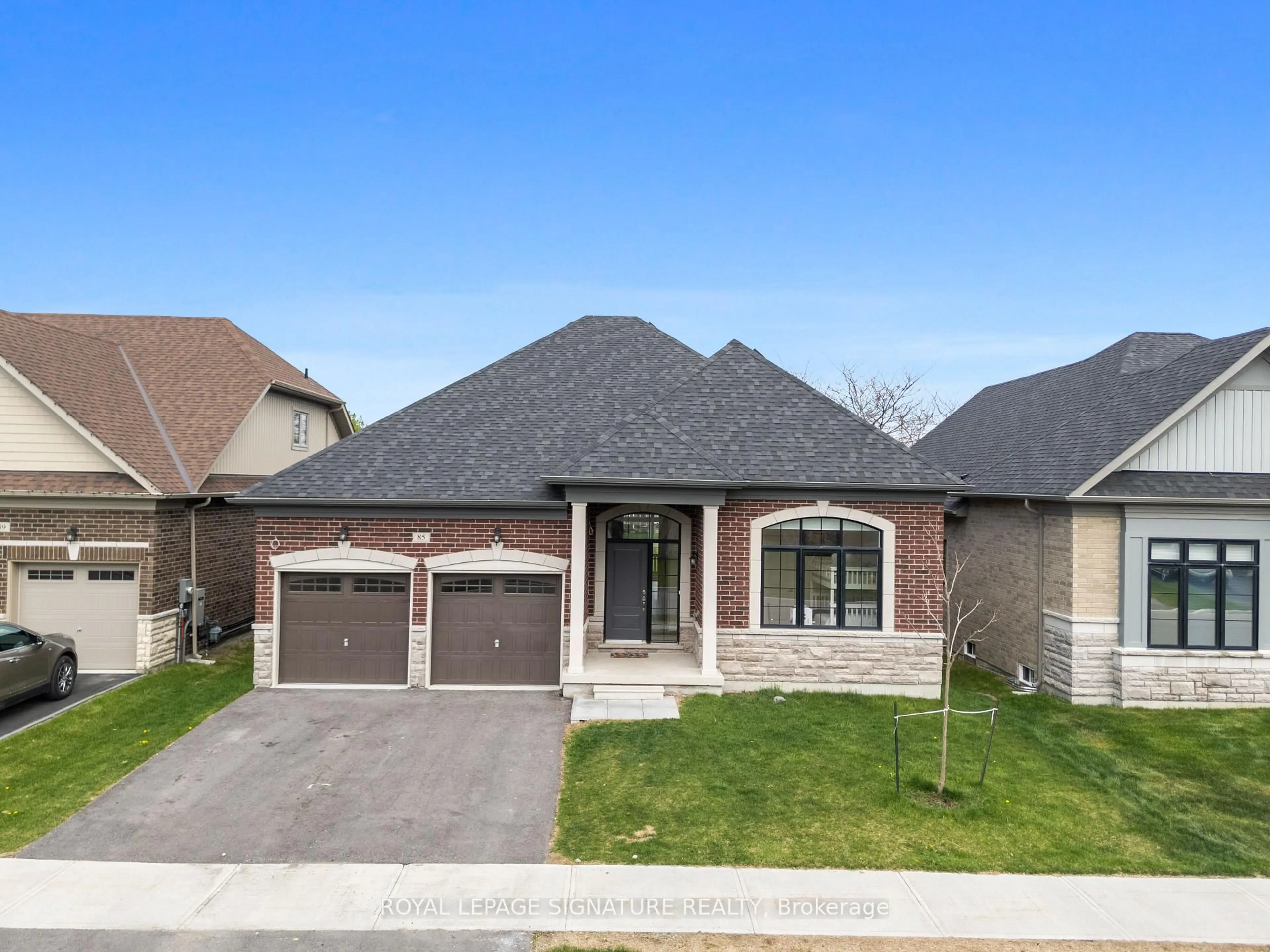 Home with brick exterior material, street for 85 Holtby Crt, Scugog Ontario L9L 0B4