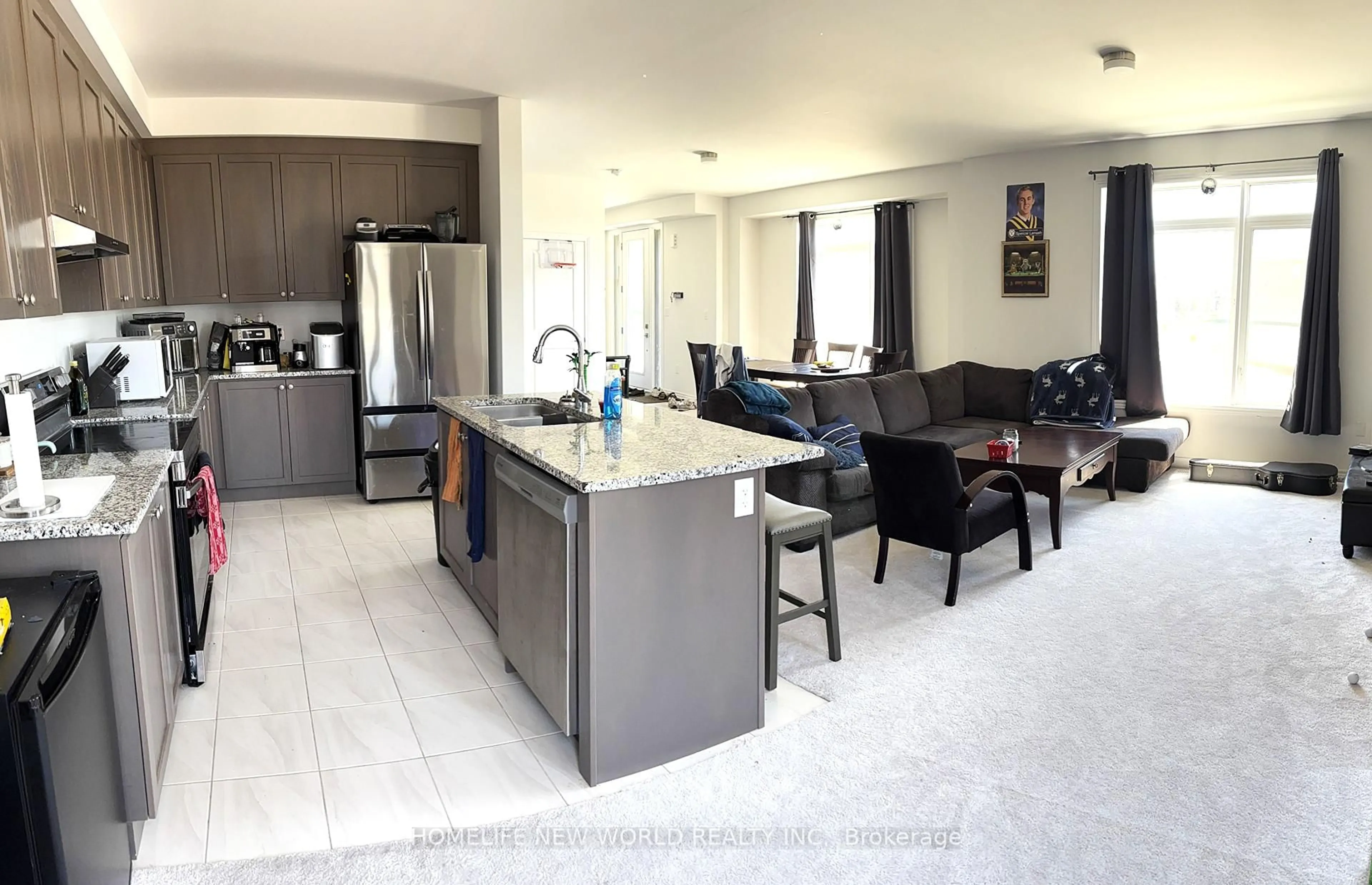 Open concept kitchen, ceramic/tile floor for 2048 Chris Mason St, Oshawa Ontario L1L 0S5