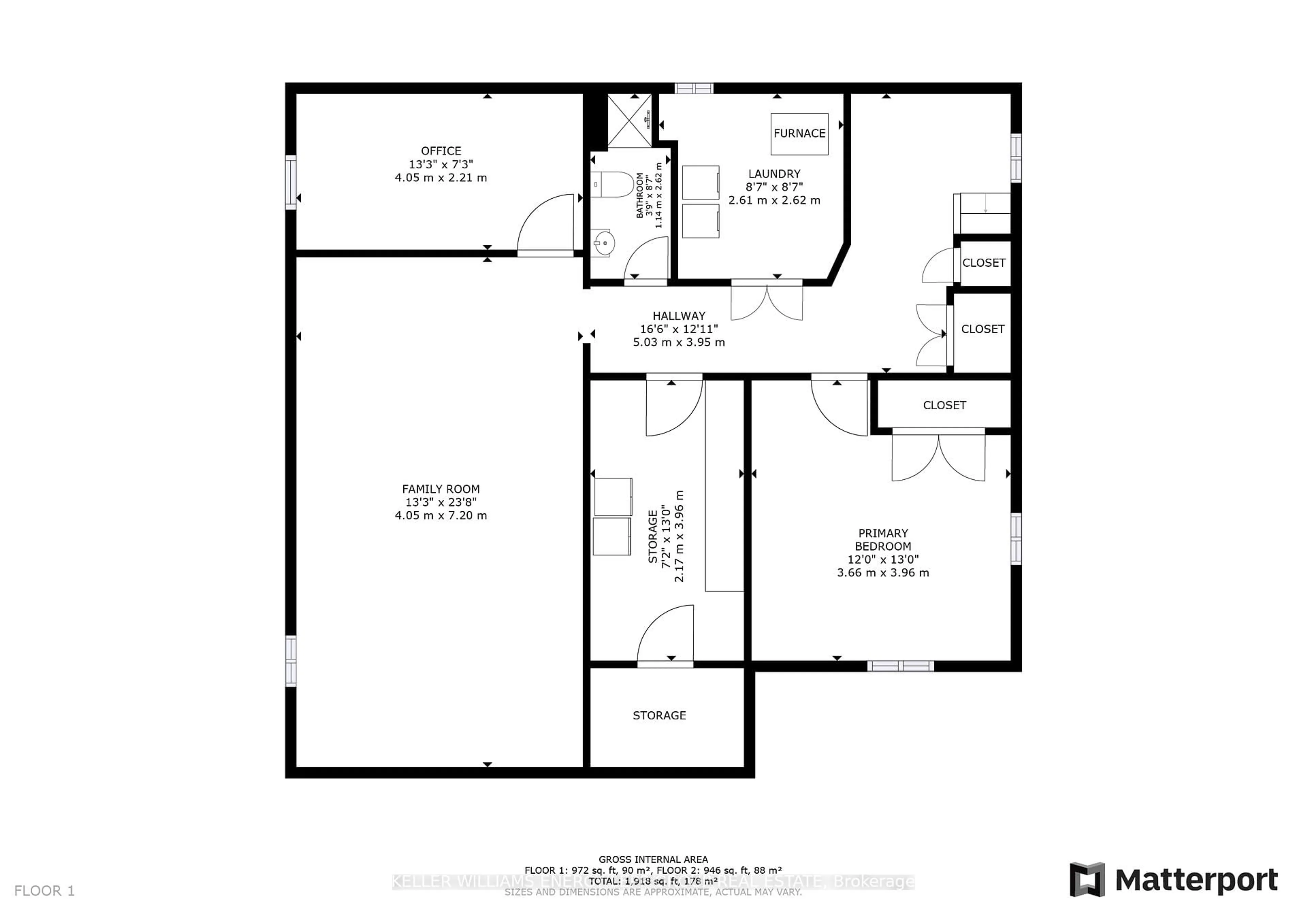 Floor plan for 265 Poplar St, Oshawa Ontario L1H 6P6