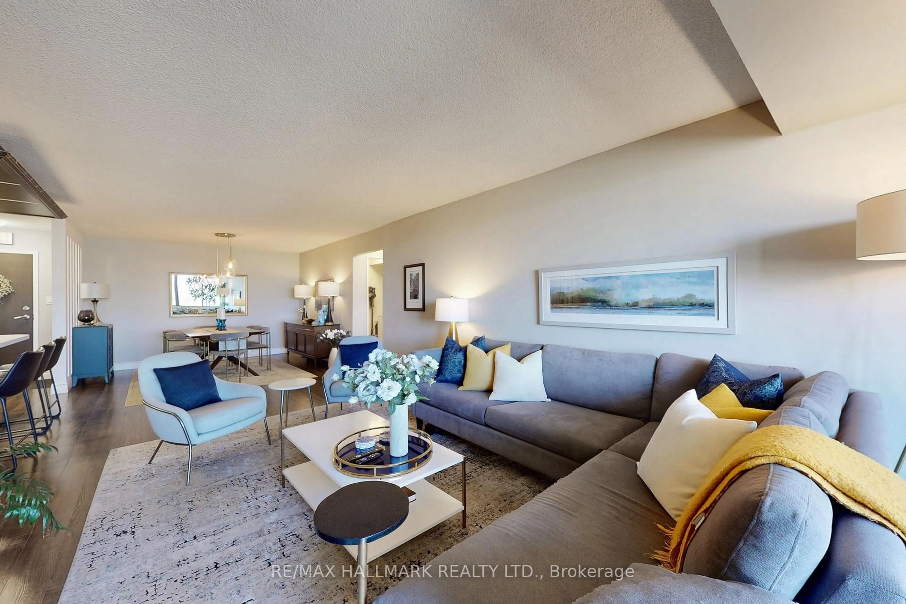 Living room with furniture, unknown for 2350 Bridletowne Circ #1102, Toronto Ontario M1W 3E6