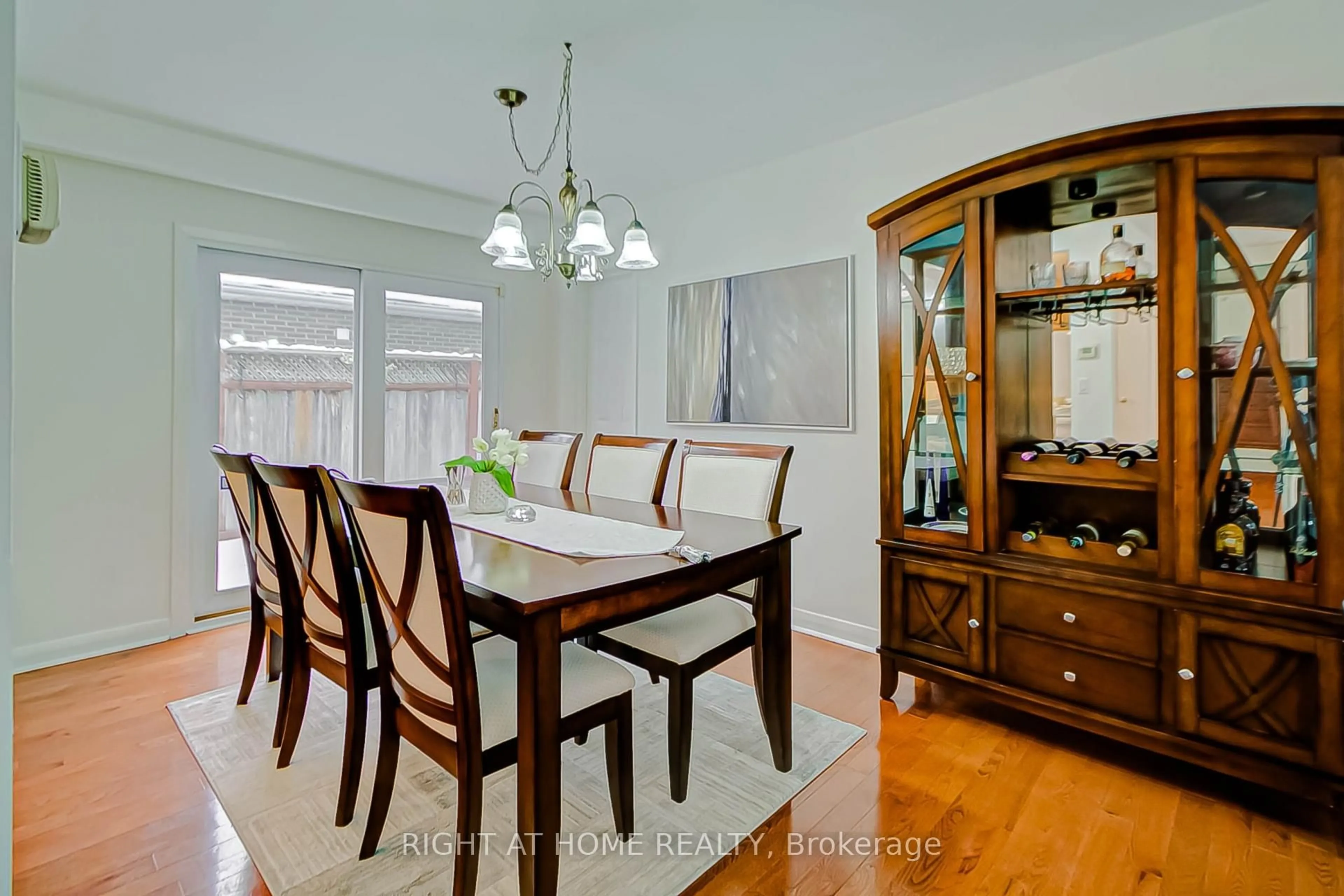 Dining room, wood/laminate floor for 130 Cultra Sq, Toronto Ontario M1E 2E3