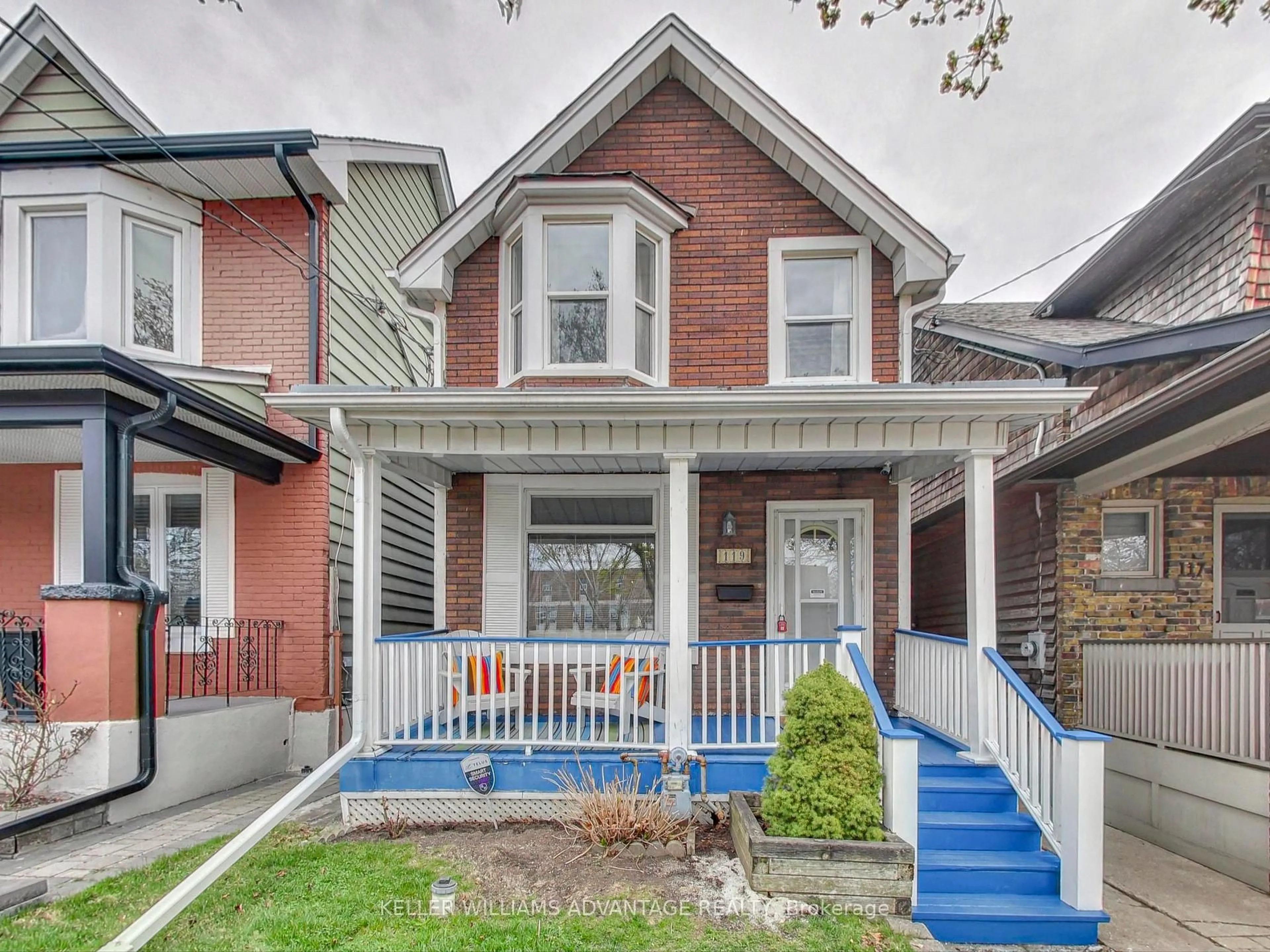 Home with brick exterior material, street for 119 Chester Ave, Toronto Ontario M4K 2Z8