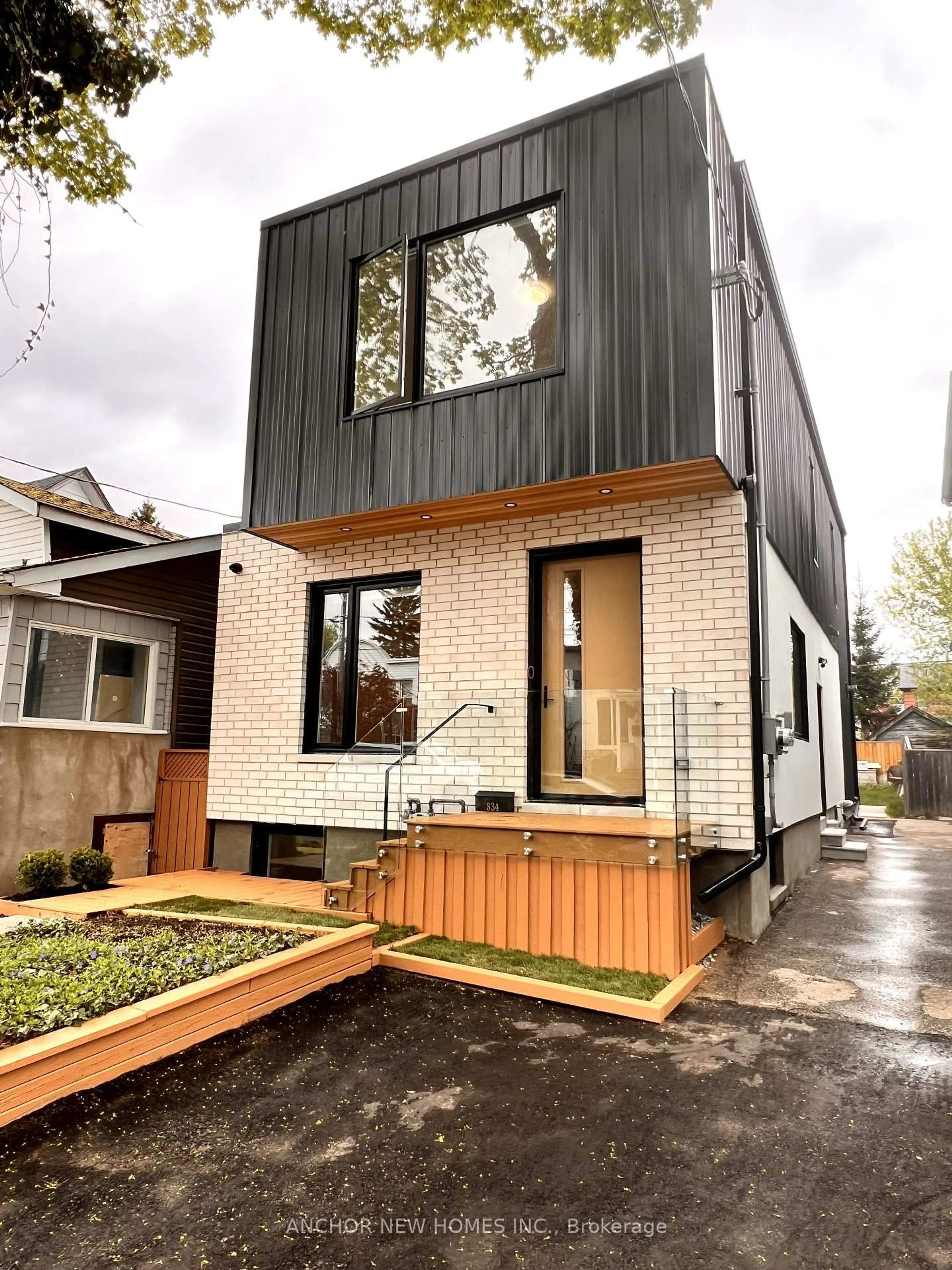 Home with brick exterior material, street for 834 Sammon Ave, Toronto Ontario M4C 2E8