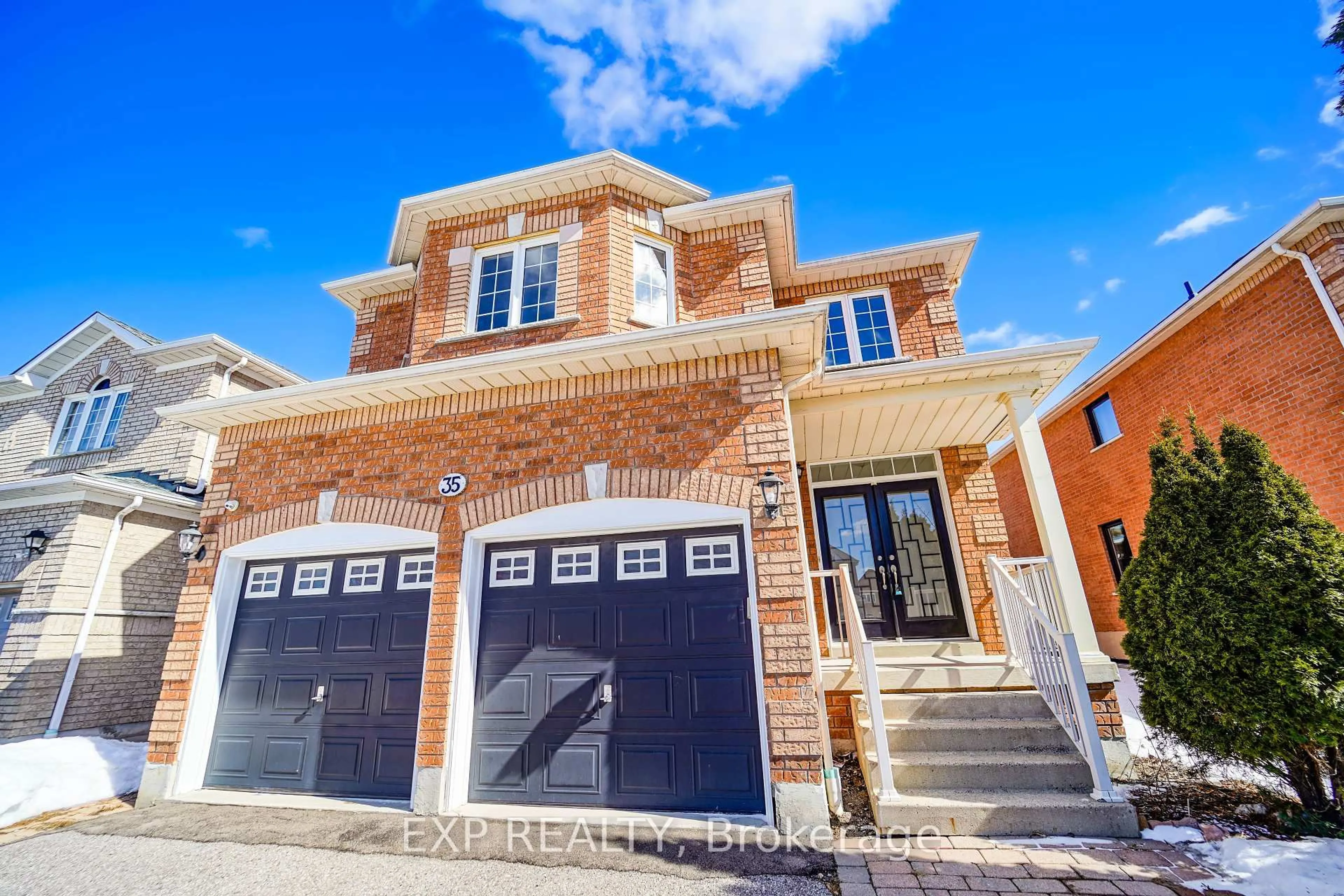 Home with brick exterior material, street for 35 Ball Cres, Whitby Ontario L1P 1W6