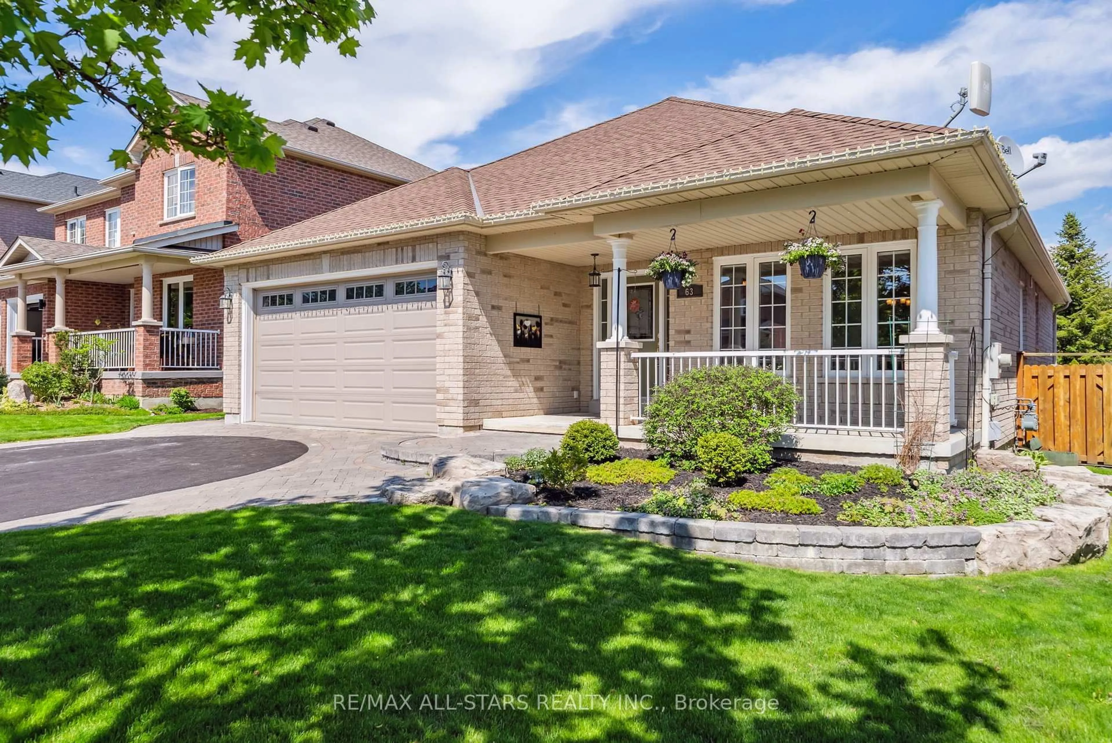 Home with brick exterior material, street for 63 Sadler Cres, Scugog Ontario L9L 1T3