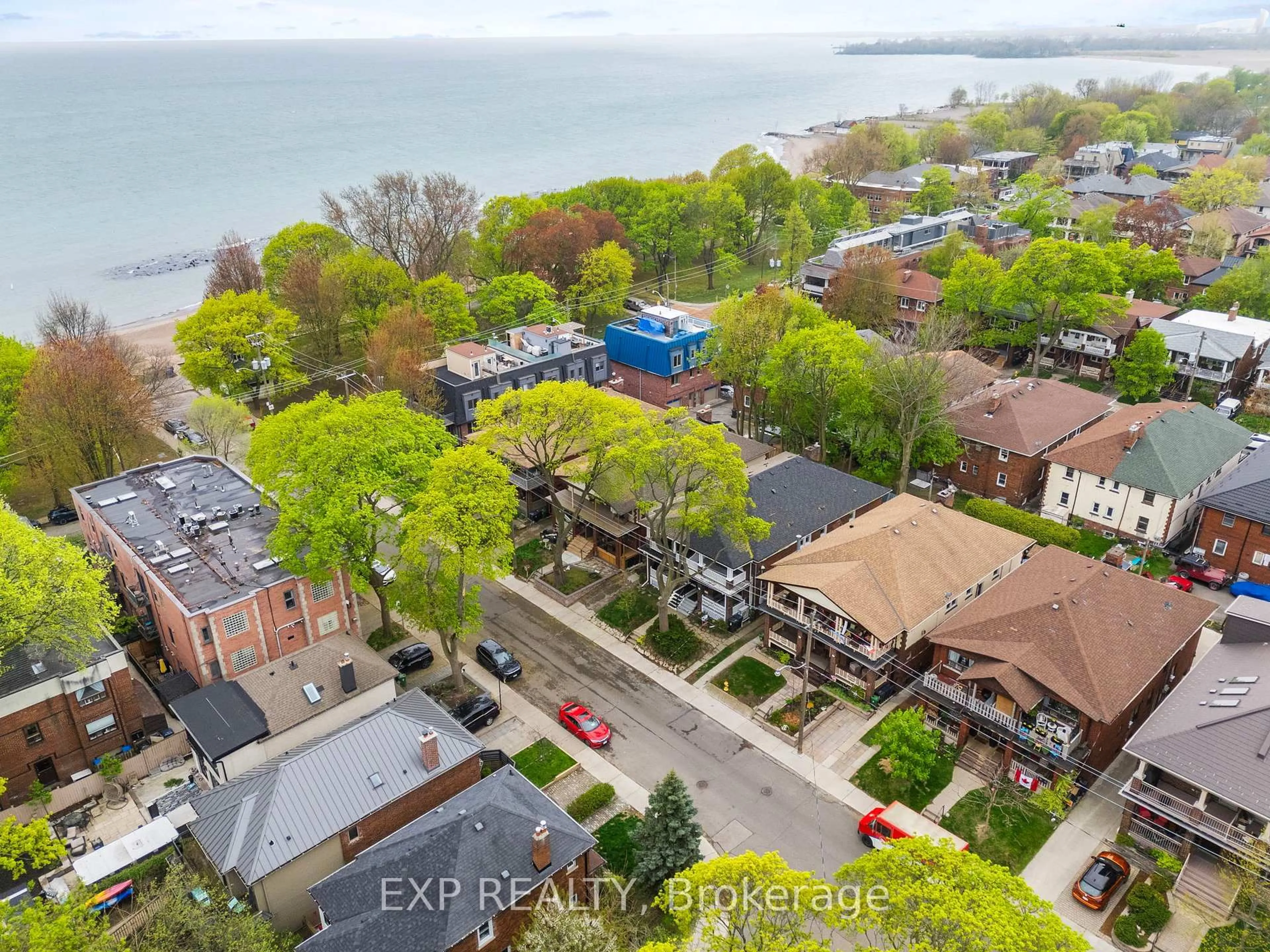 A pic from outside/outdoor area/front of a property/back of a property/a pic from drone, water/lake/river/ocean view for 26 Glen Manor Dr, Toronto Ontario M4E 2X2