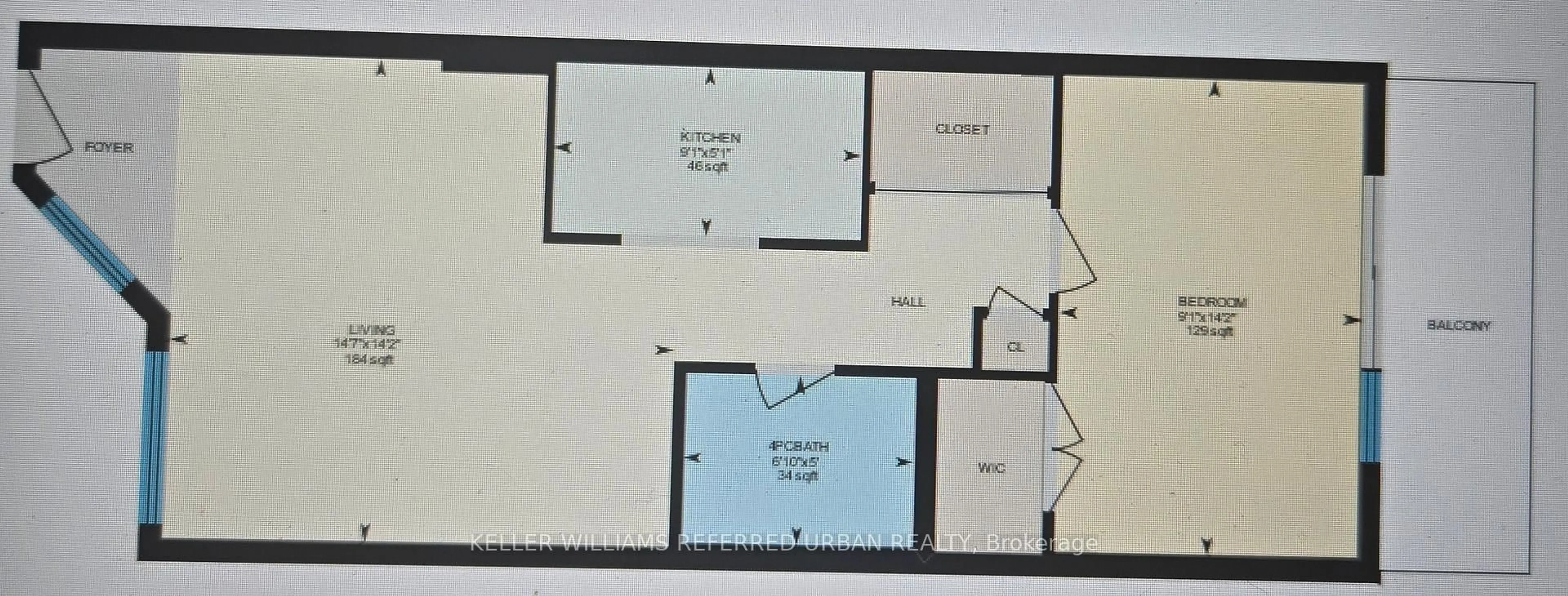 Floor plan for 2112 Queen St #23, Toronto Ontario M4E 1E2
