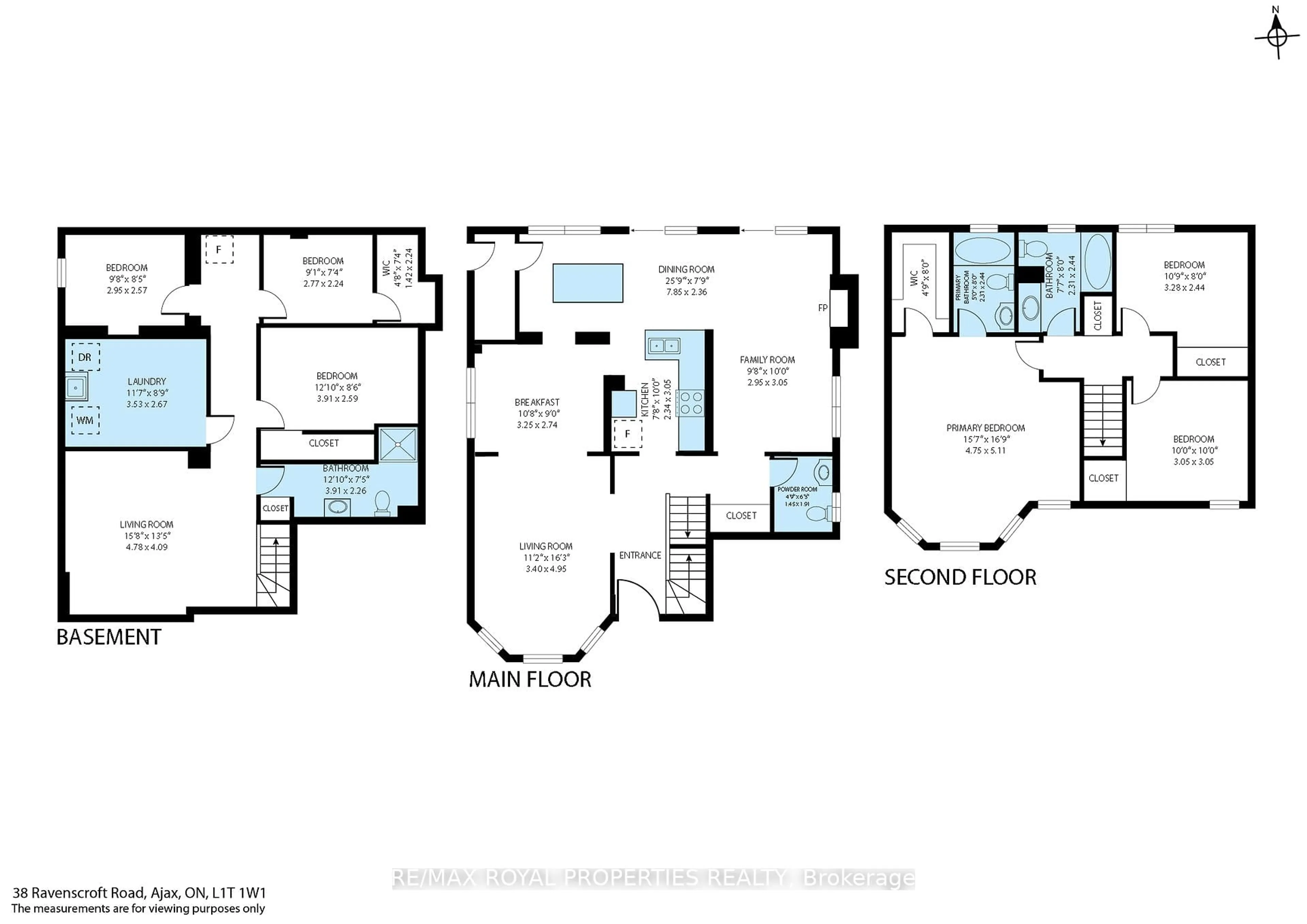 Floor plan for 38 Ravenscroft Rd, Ajax Ontario L1T 1W1