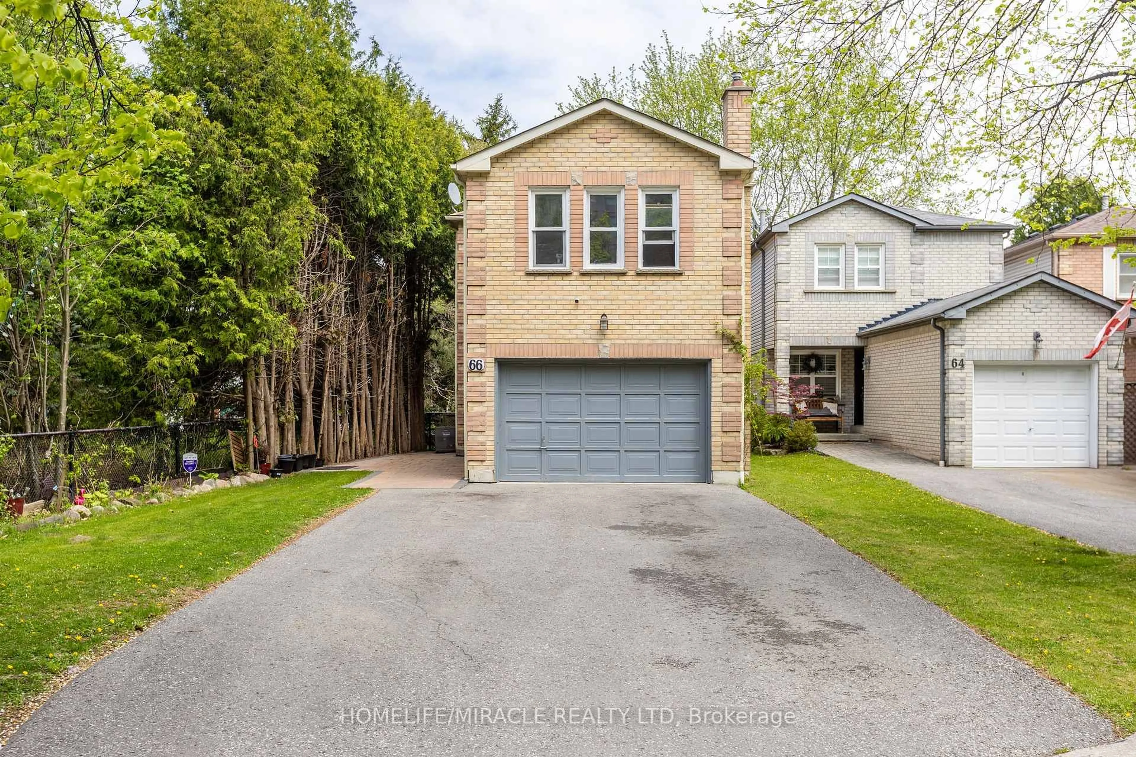 Home with brick exterior material, street for 66 Teddington Cres, Whitby Ontario L1R 1S3