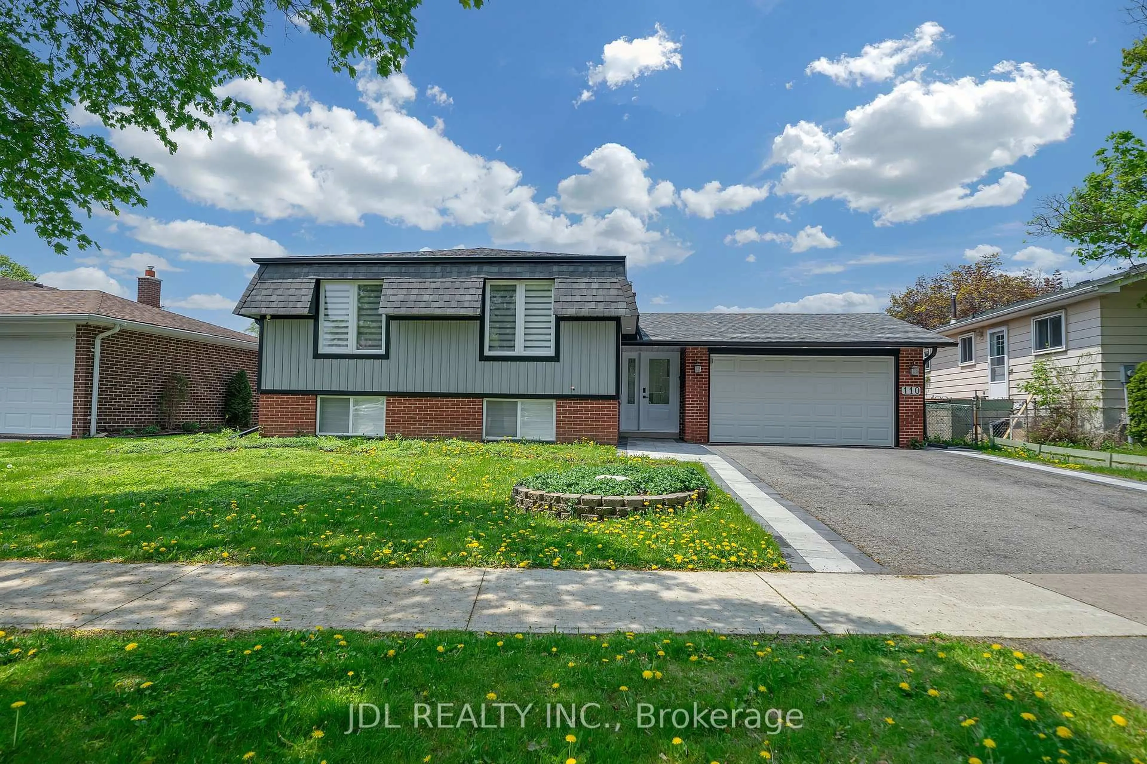Home with brick exterior material, street for 110 Michael Blvd, Whitby Ontario L1N 5V9