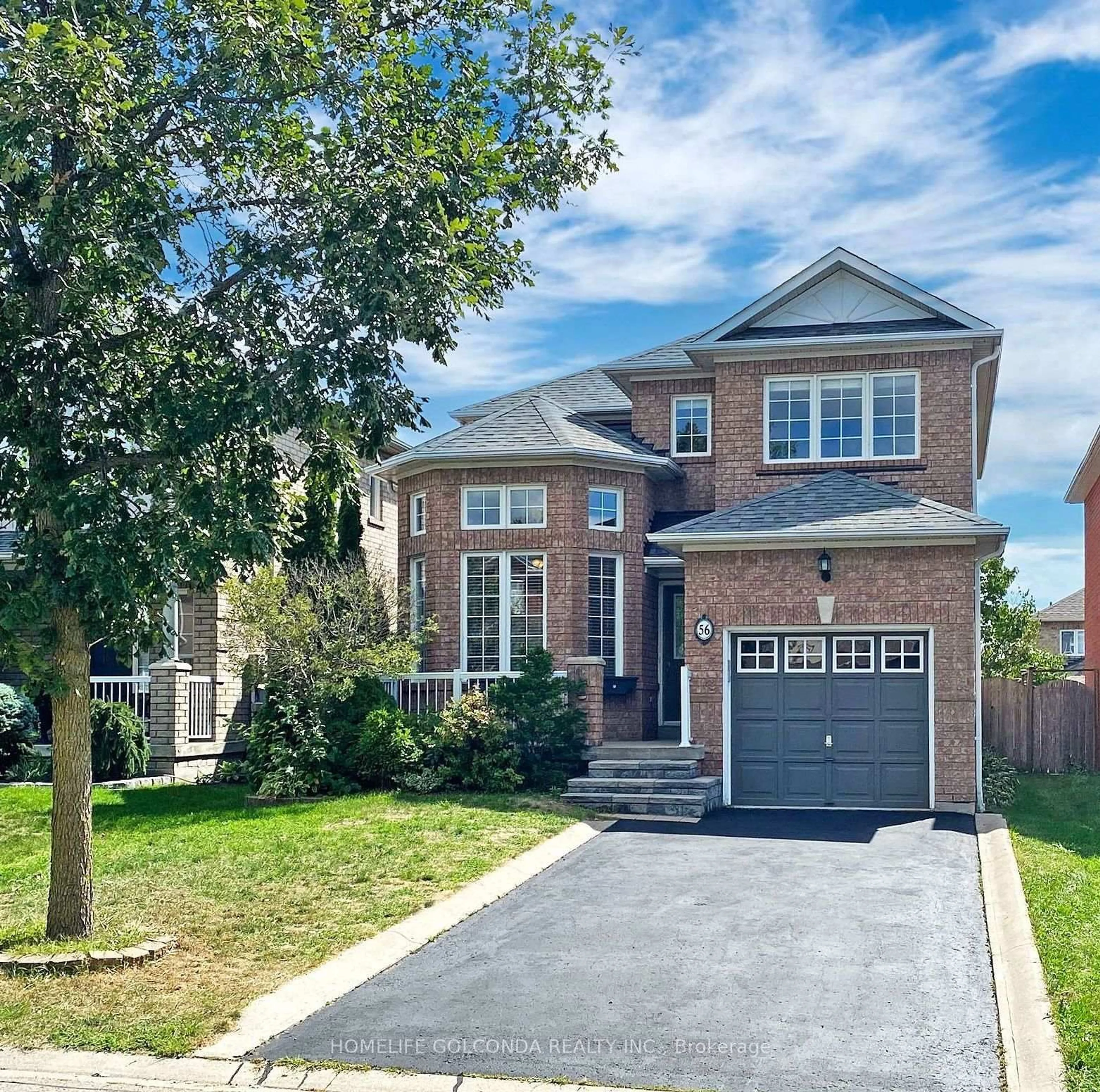 Home with brick exterior material, street for 56 Lurosa Cres, Whitby Ontario L1R 3A9