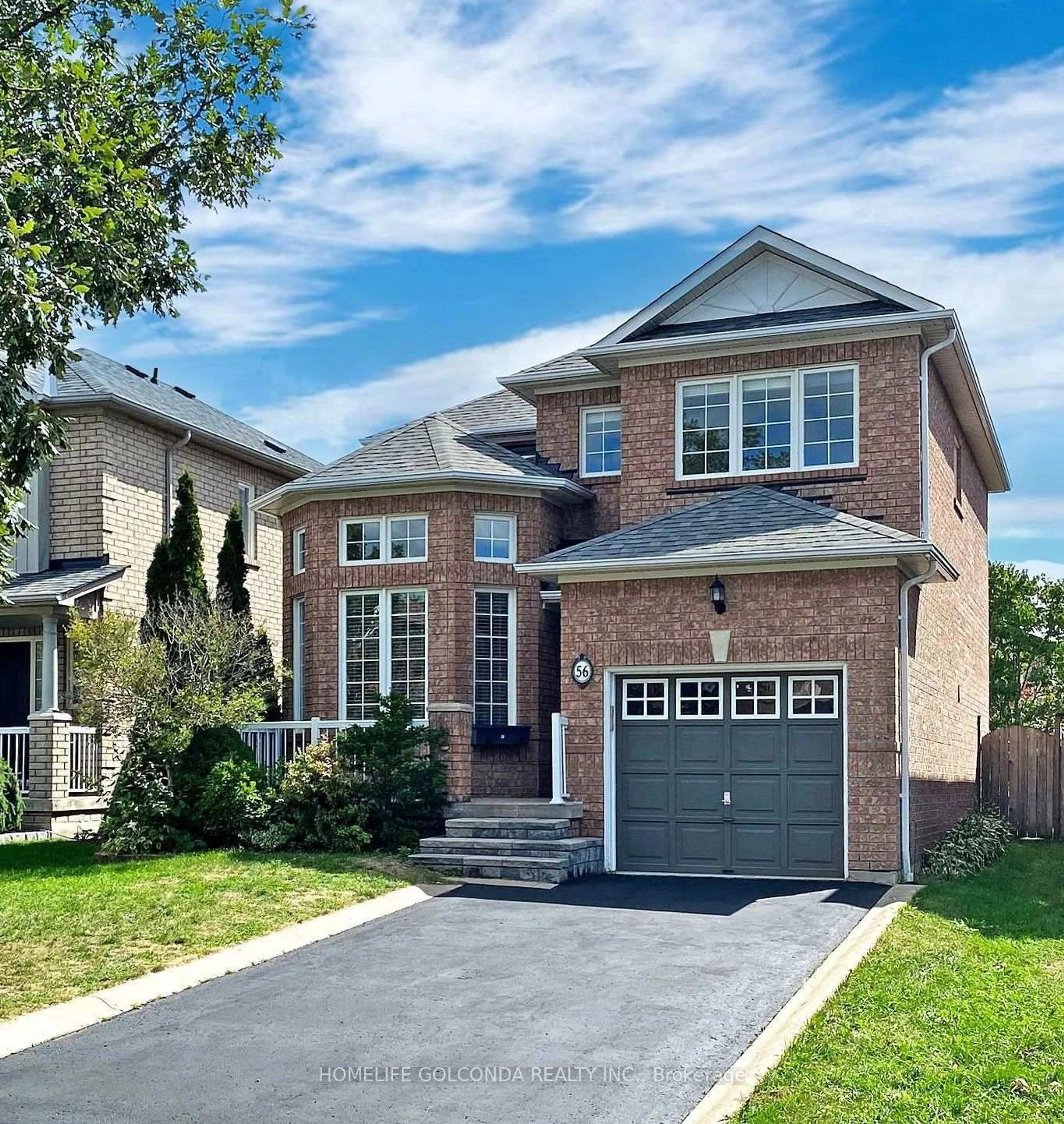 Home with brick exterior material, street for 56 Lurosa Cres, Whitby Ontario L1R 3A9