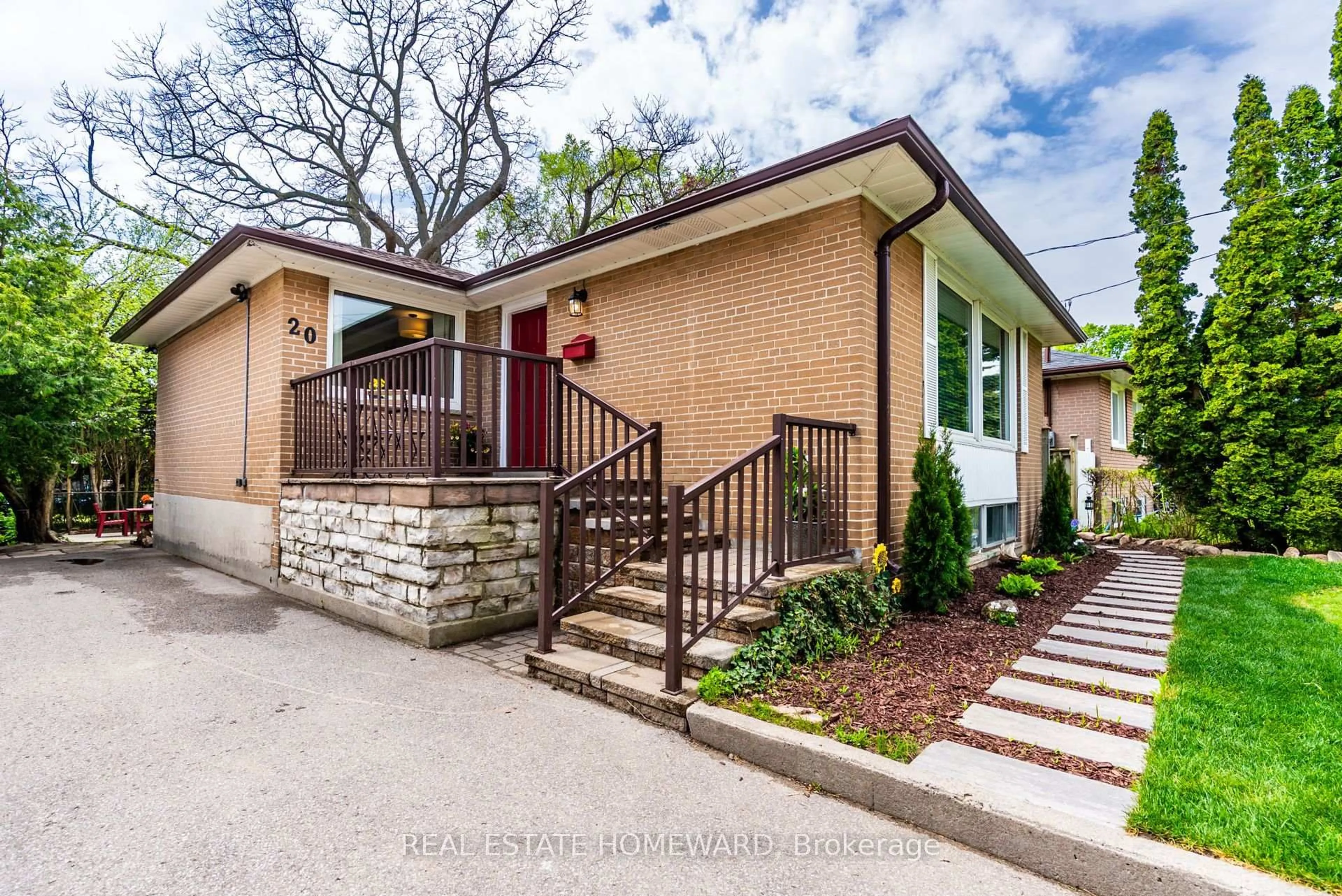 Home with brick exterior material, street for 20 Woodgarden Cres, Toronto Ontario M1E 3K2