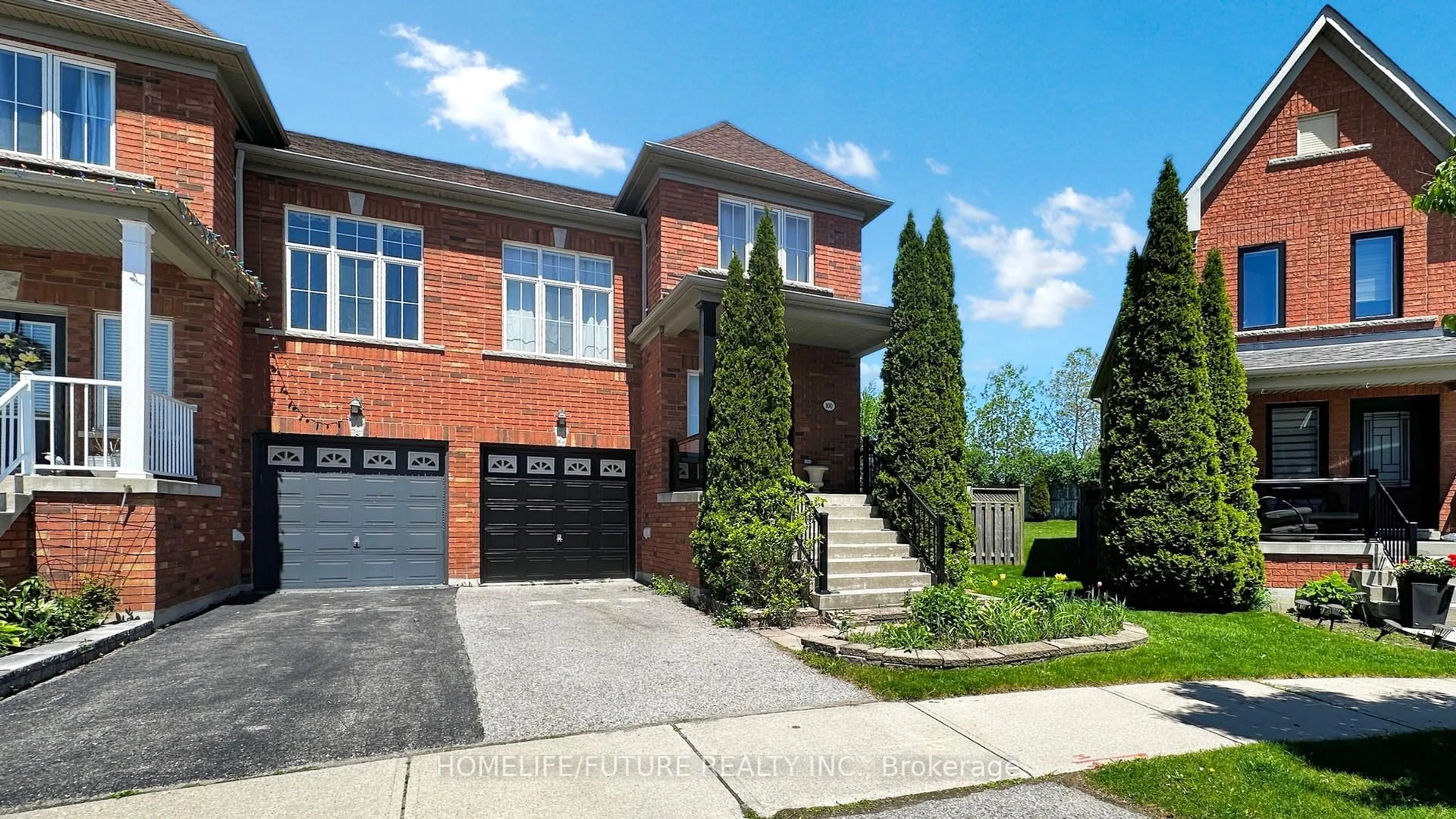 Home with brick exterior material, street for 100 Carpendale Cres, Ajax Ontario L1Z 2B3