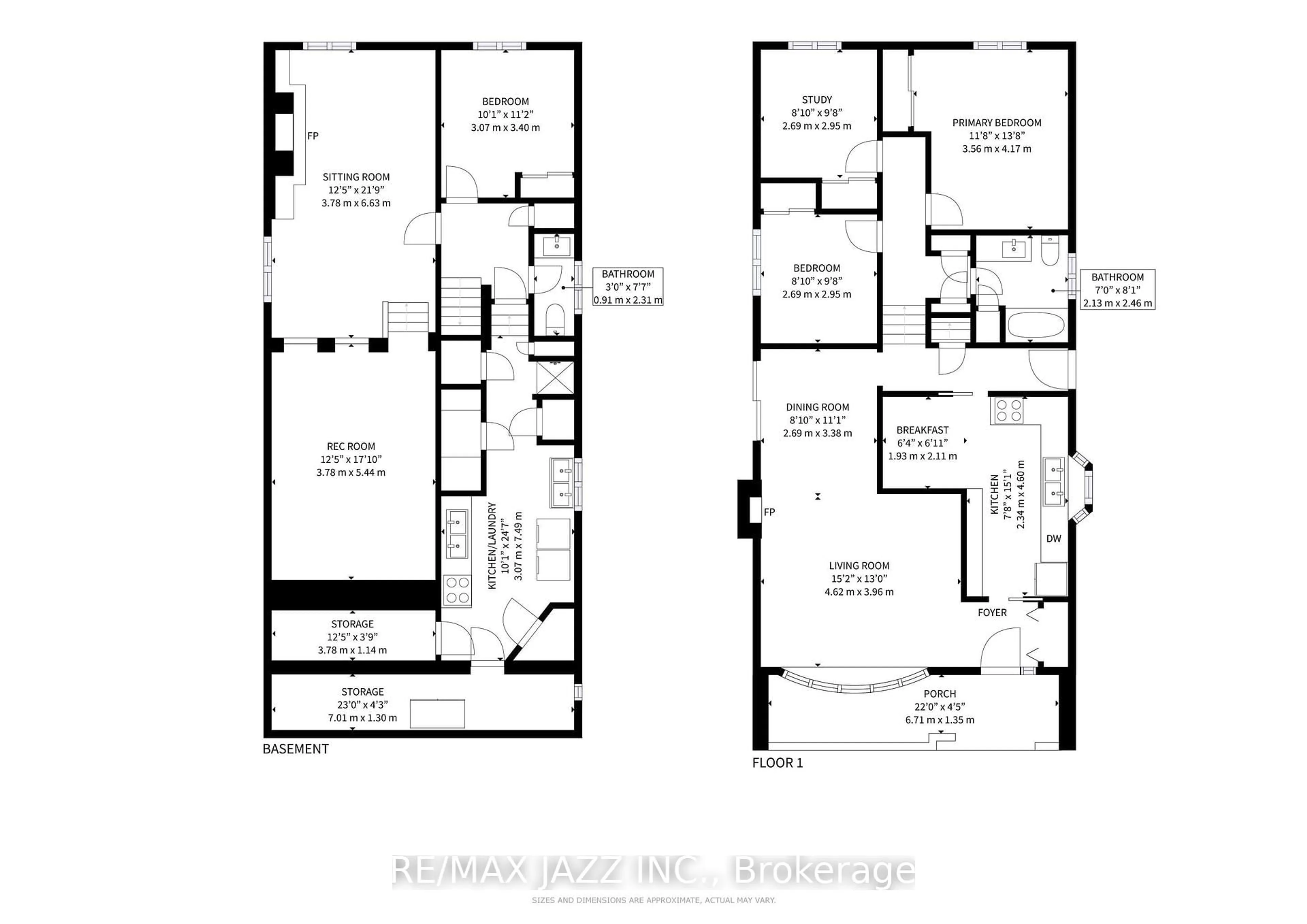 Floor plan for 341 Elizabeth St, Oshawa Ontario L1J 5S7