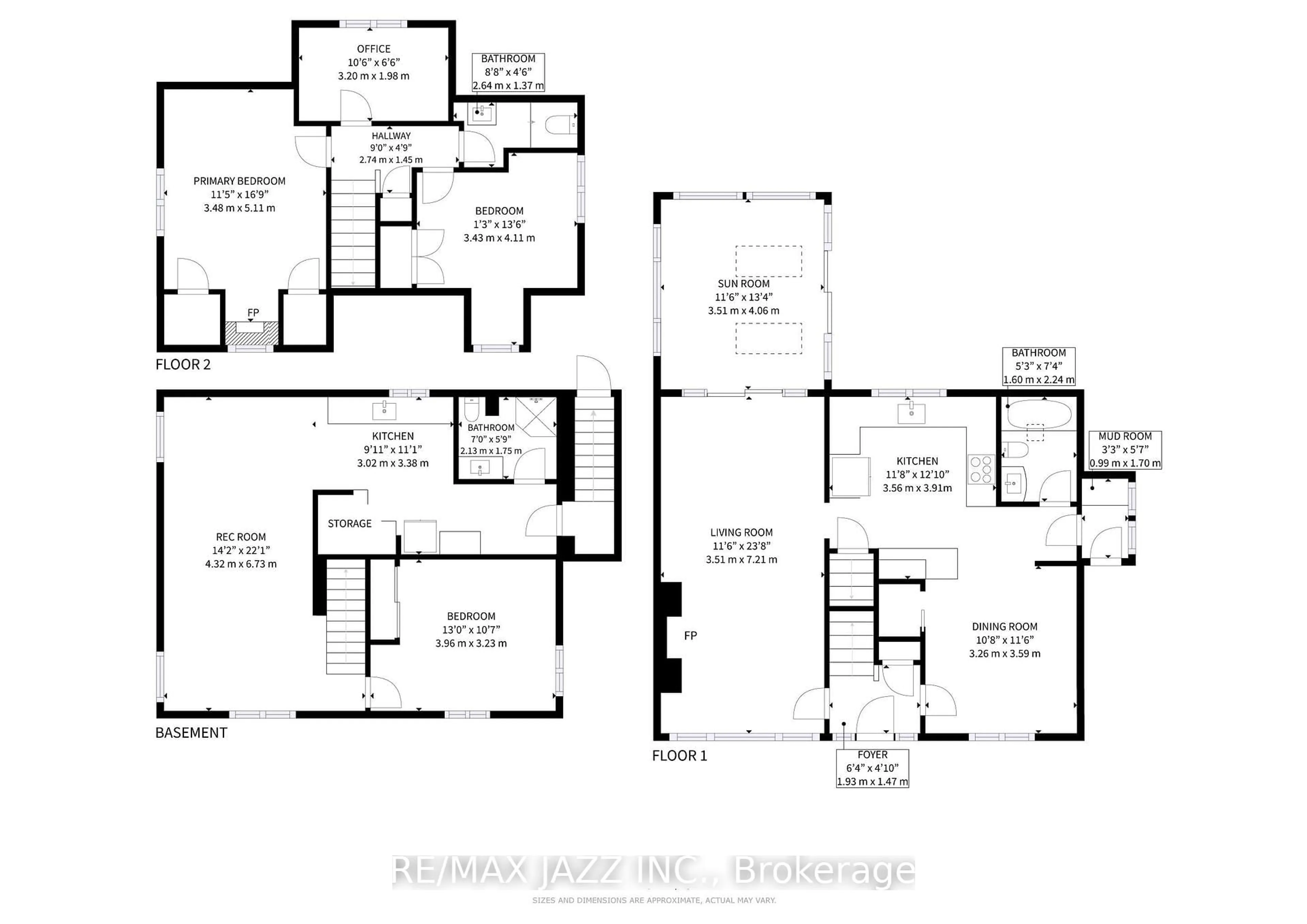 Floor plan for 1633 Charles St, Whitby Ontario L1N 1C1