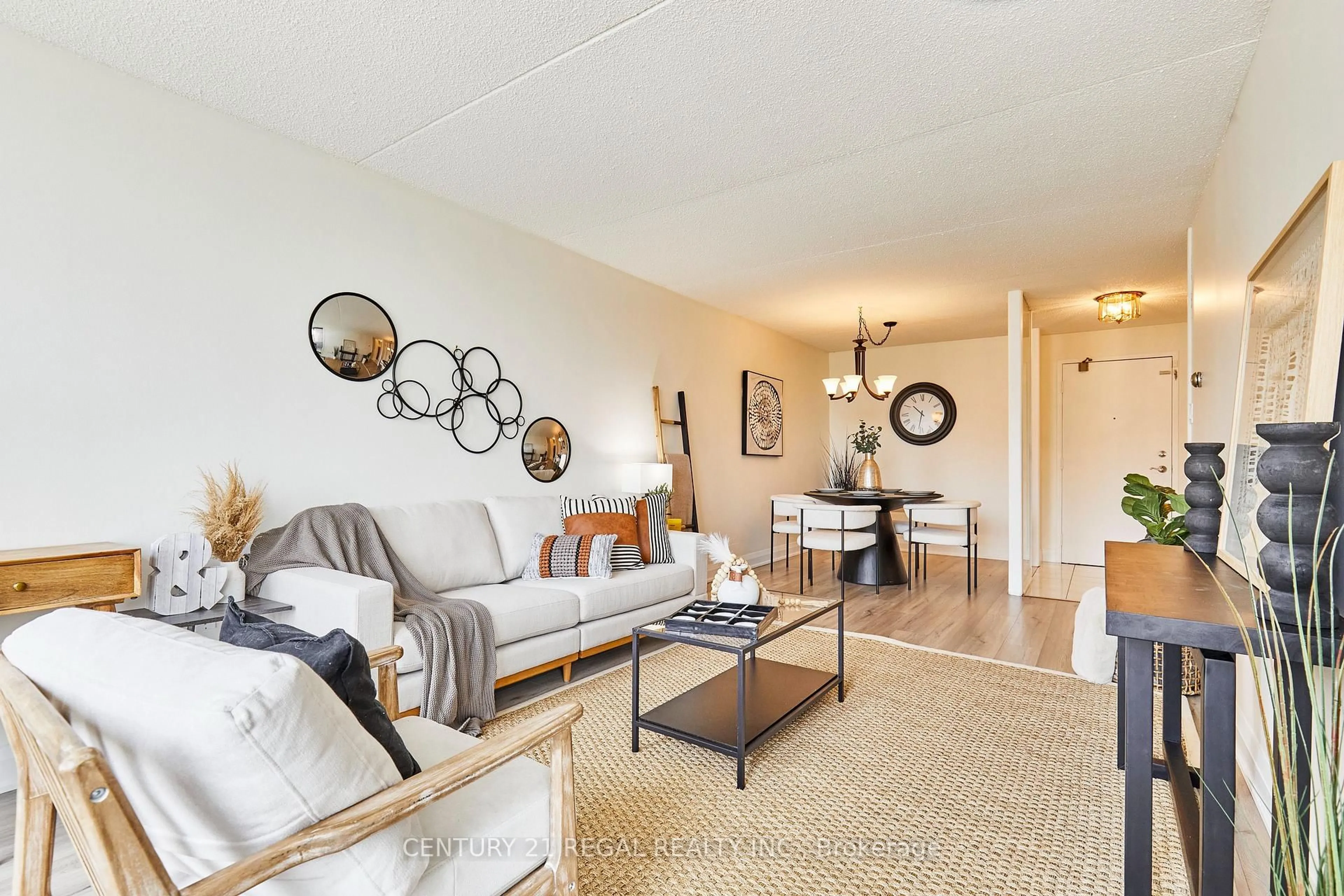 Living room with furniture, unknown for 1535 Diefenbaker Crt #408, Pickering Ontario L1V 3W2
