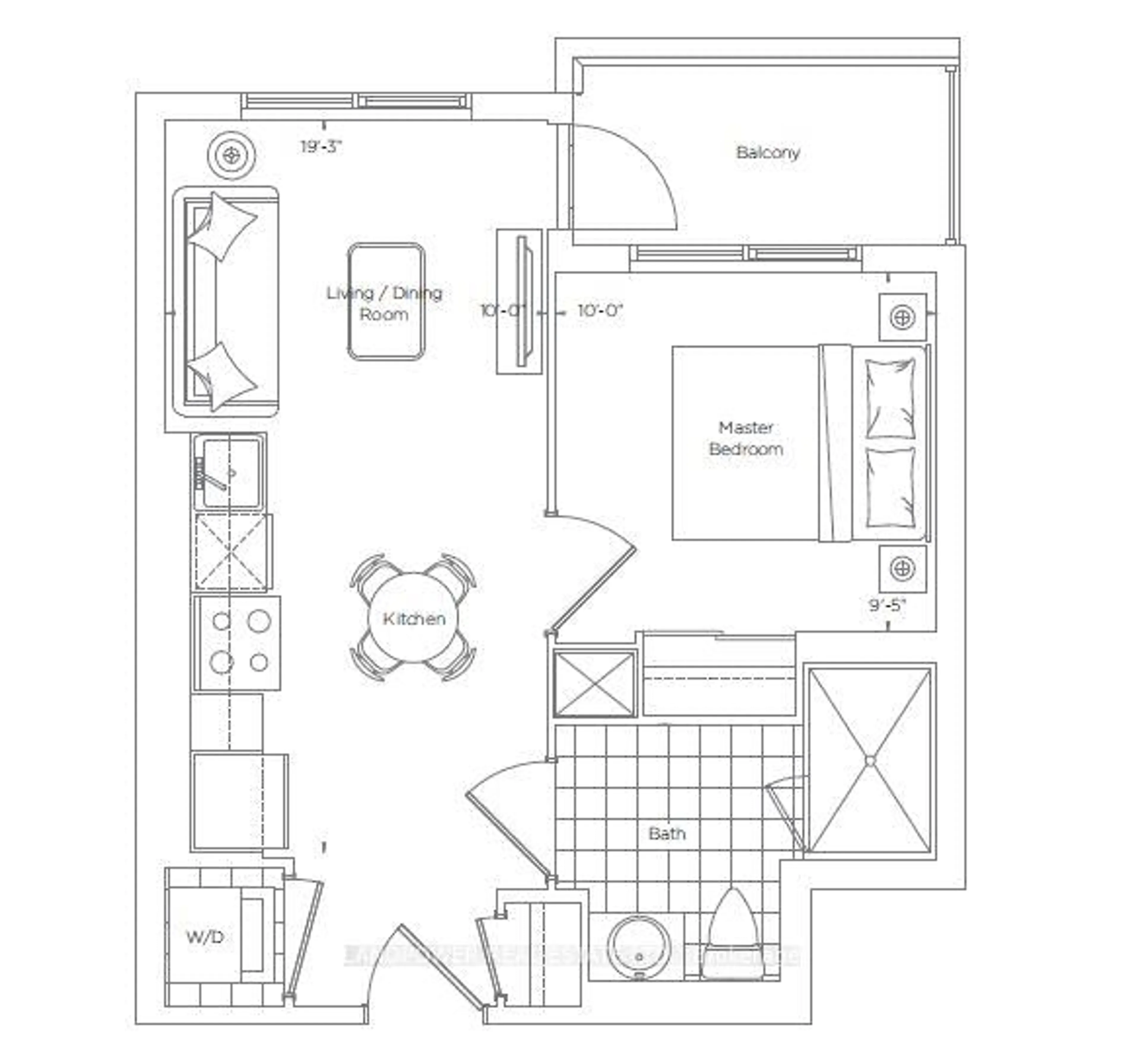 Floor plan for 3121 Sheppard Ave #1011, Toronto Ontario M1T 0B6