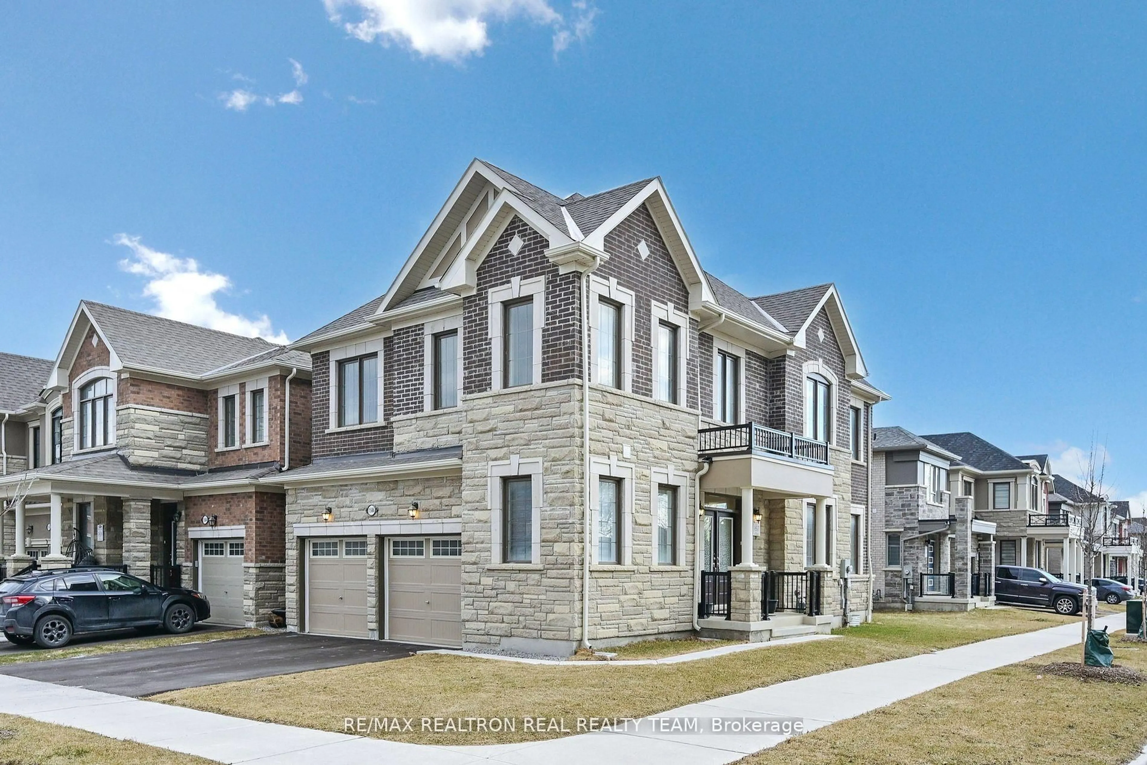 Home with brick exterior material, street for 1586 Scarlett Tr, Pickering Ontario L1X 0N9