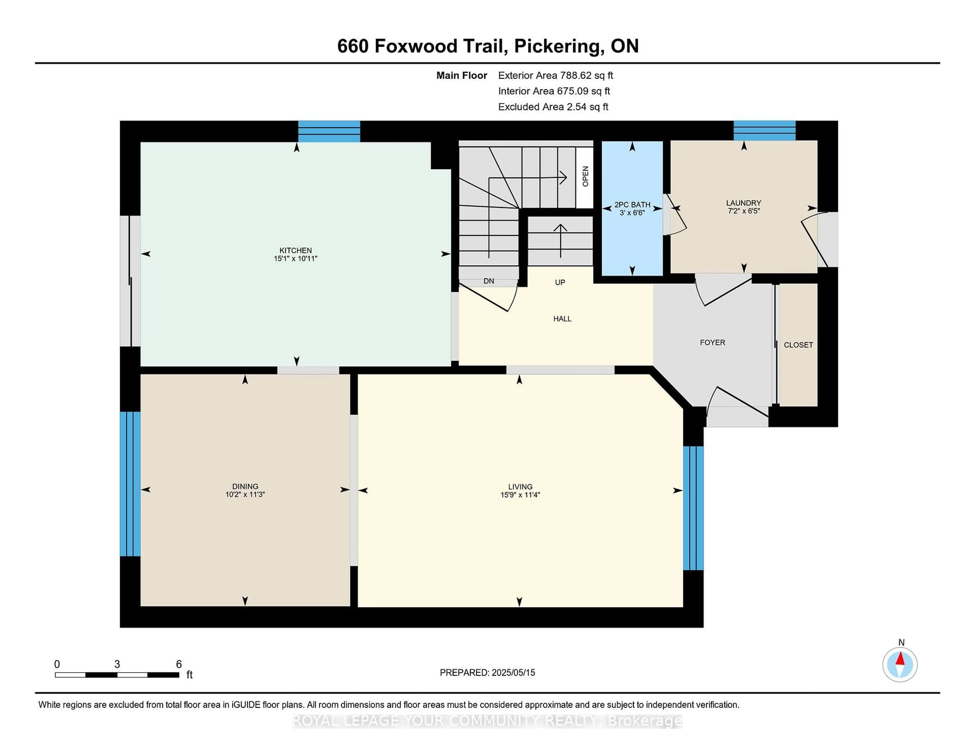 Floor plan for 660 Foxwood Tr, Pickering Ontario L1V 3X8