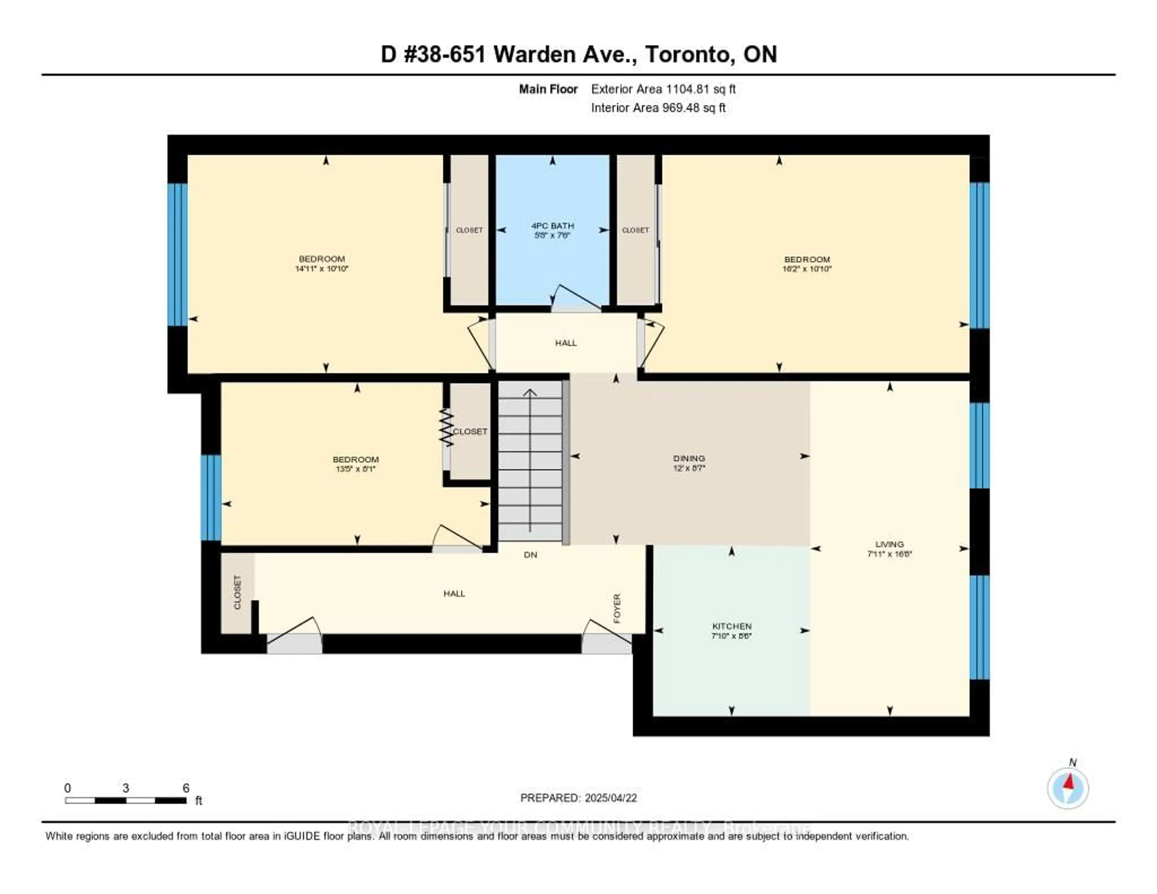 Floor plan for 651 Warden Ave #D38, Toronto Ontario M1L 0E8