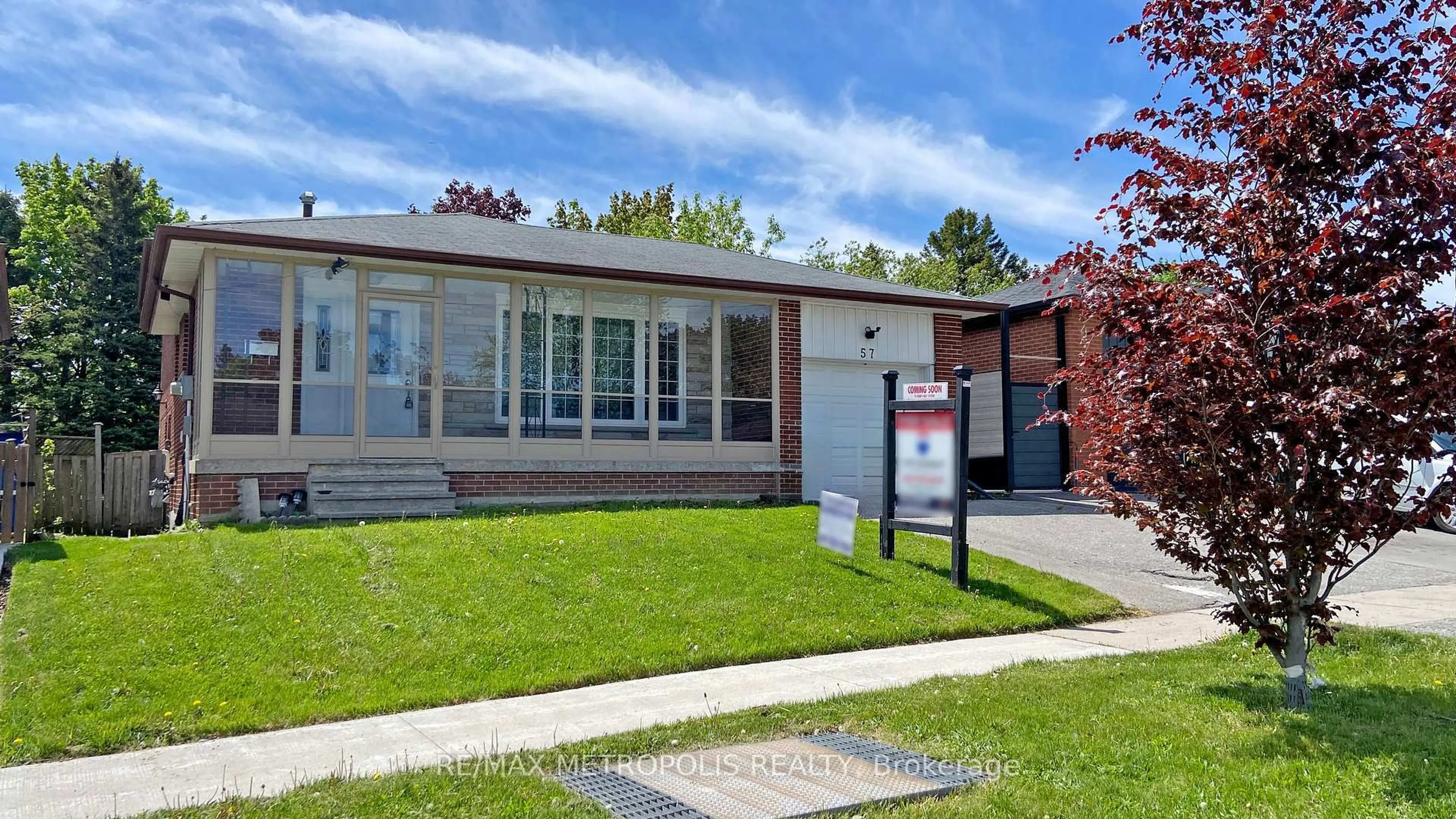 Home with vinyl exterior material, street for 57 Angora St, Toronto Ontario M1G 1L6