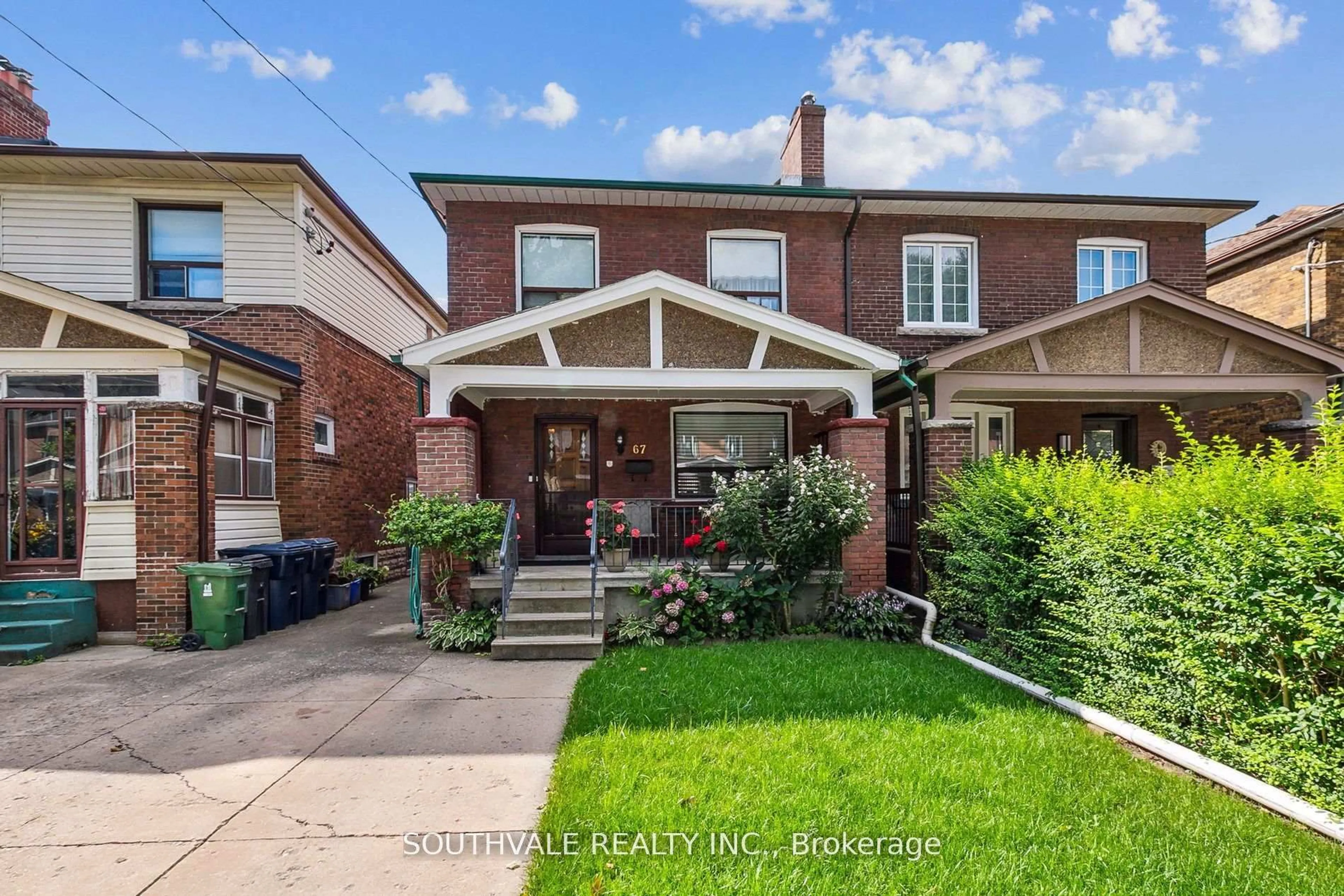 Home with brick exterior material, street for 67 Kings Park Blvd, Toronto Ontario M4J 2B9