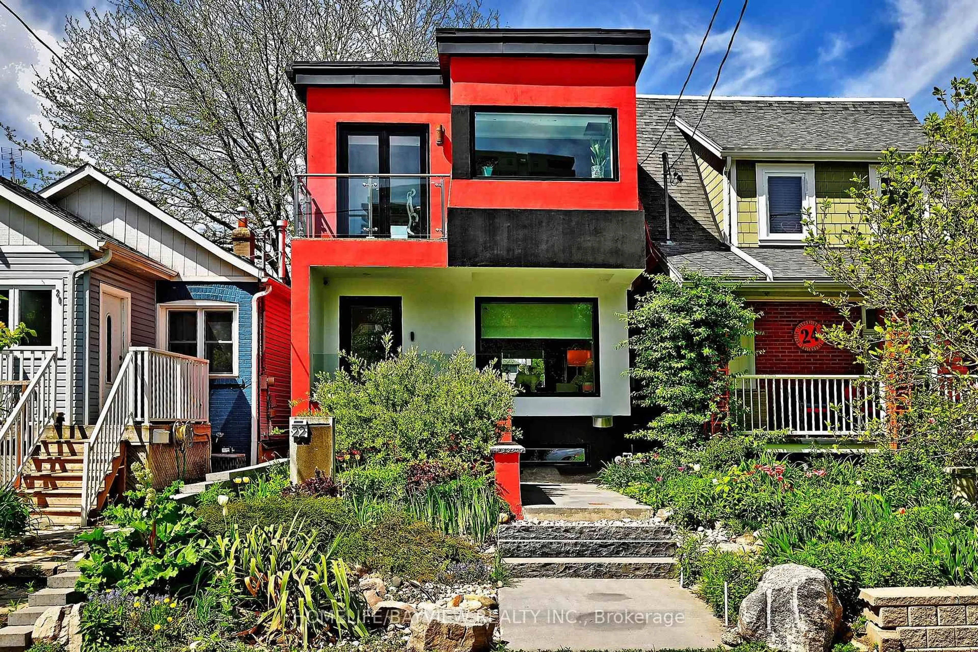 Home with brick exterior material, street for 22 Bryant Ave, Toronto Ontario M4C 5G8