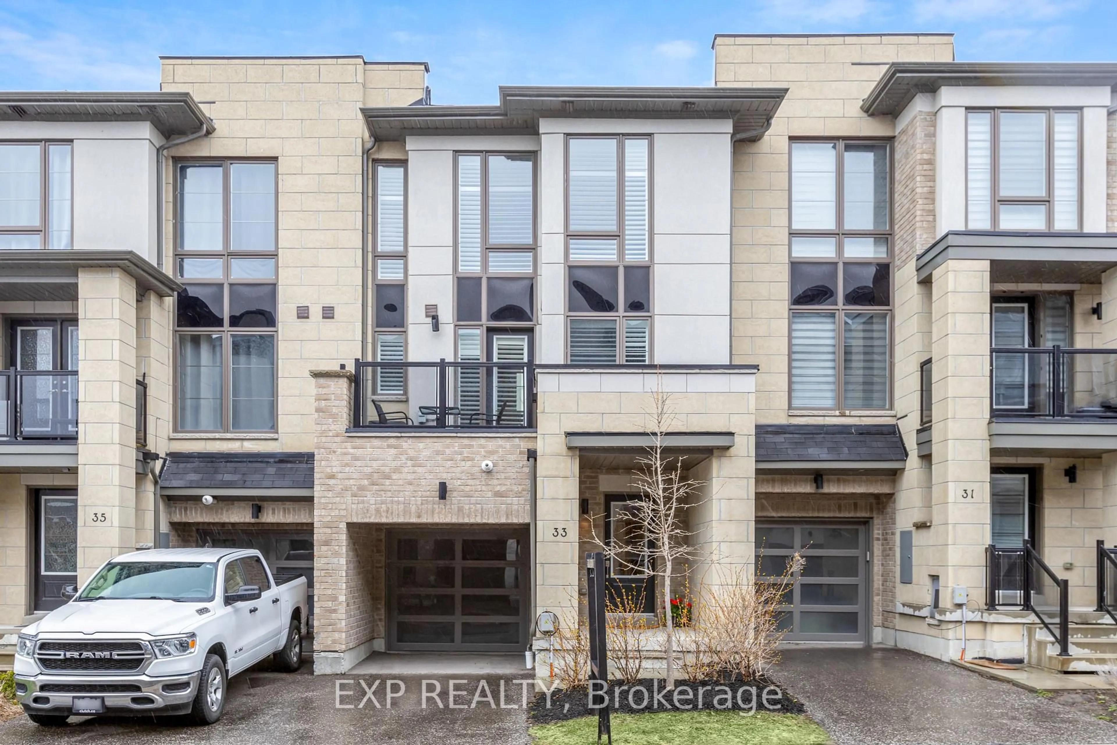 Home with brick exterior material, street for 33 Pallock Hill Way, Whitby Ontario L1R 0N5