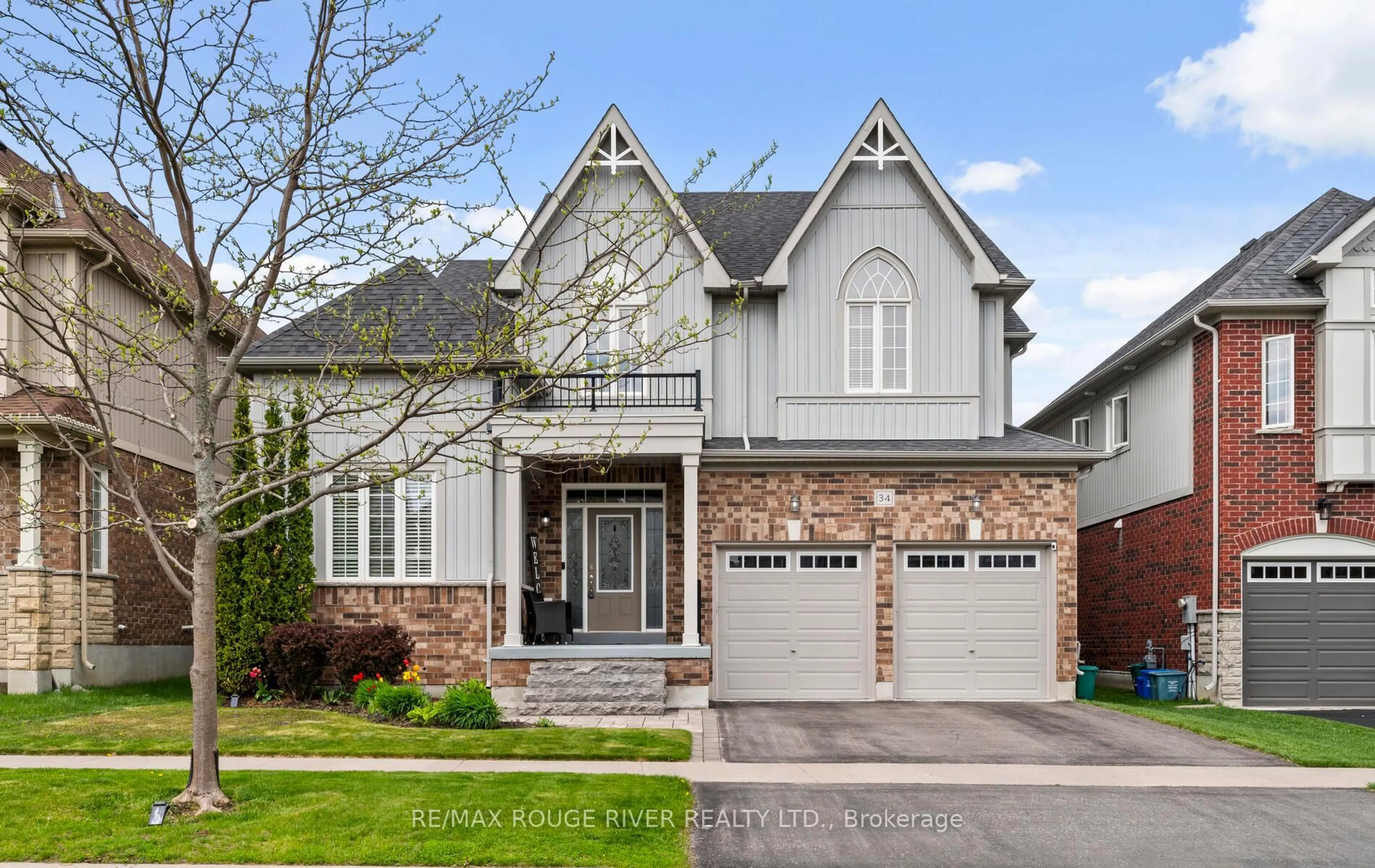 Home with brick exterior material, street for 34 Colville Ave, Clarington Ontario L1C 0S3