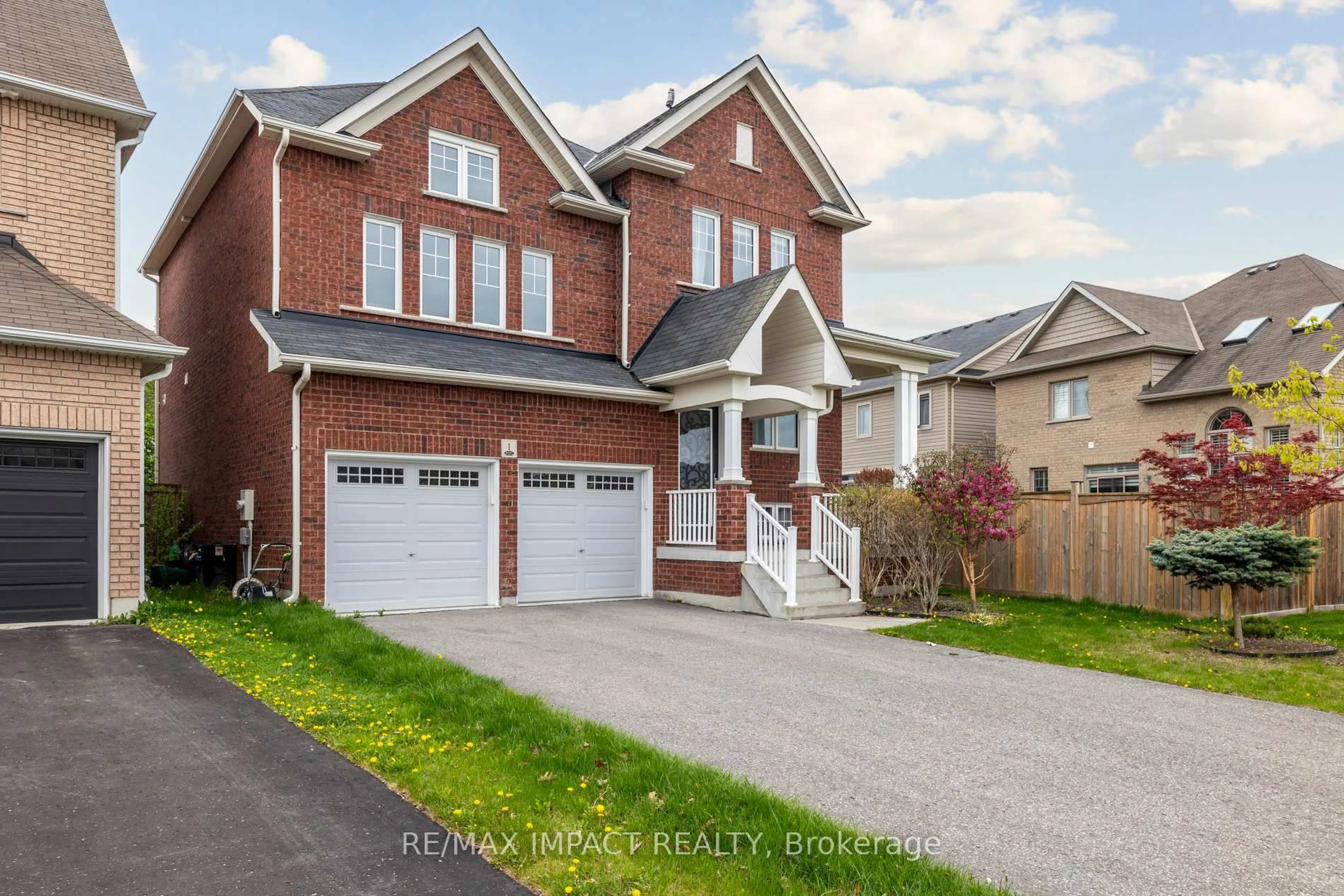 Home with brick exterior material, street for 1 Carl Raby St, Clarington Ontario L1C 0P5